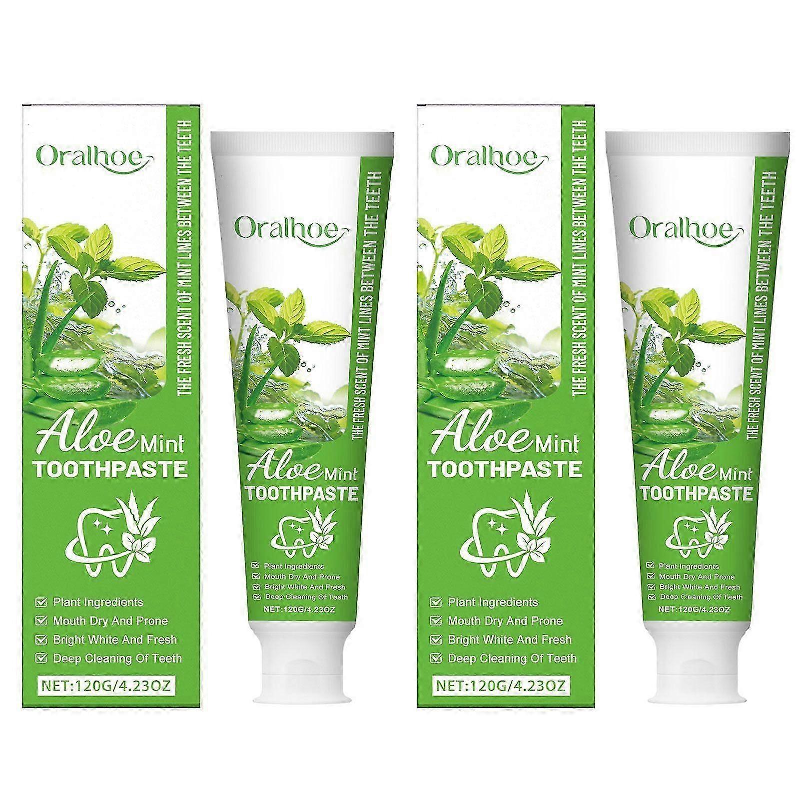 Aloe Mints Toothpaste Fluoride-Free Mints Toothpaste for Sensitive Gums & Teeth Whitening