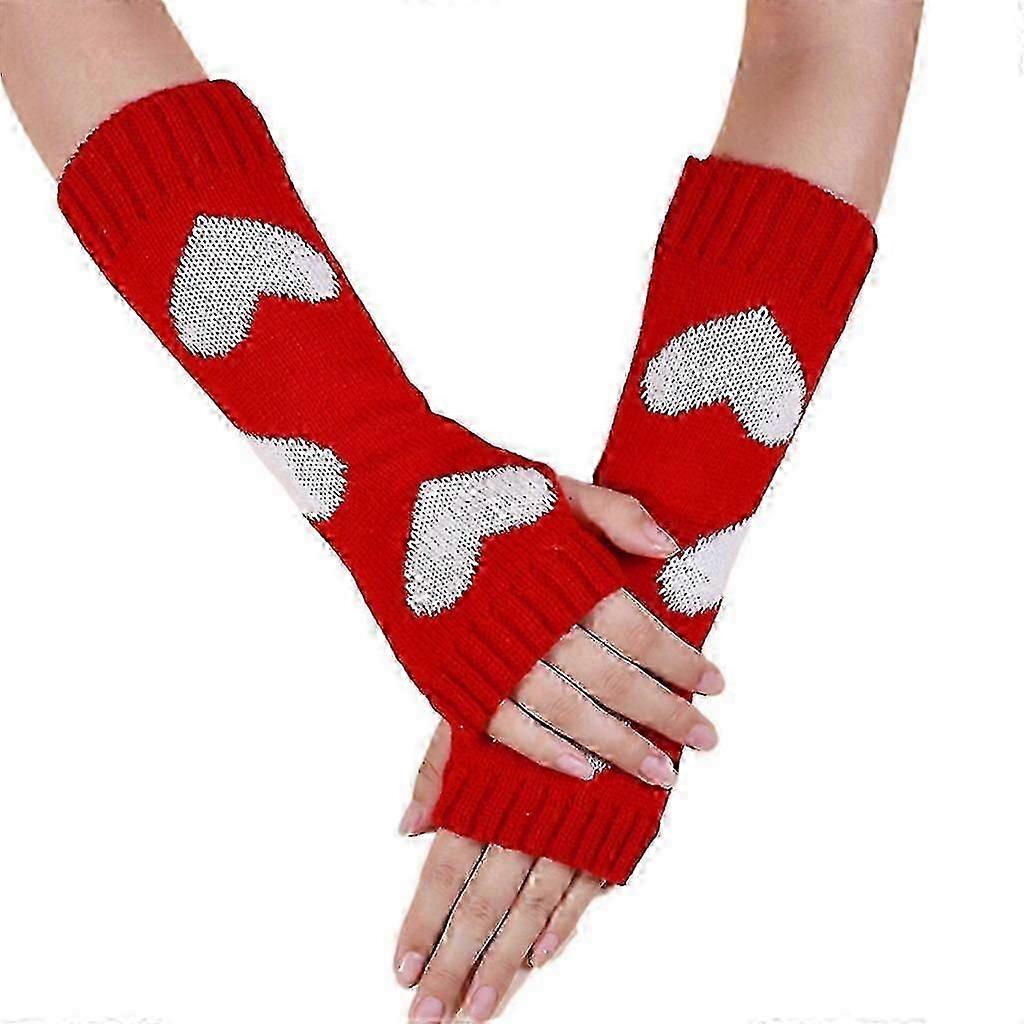 Touchscreen Gloves Knitted Half-finger Wrist Cuff Arm Over Sleeves Windproof