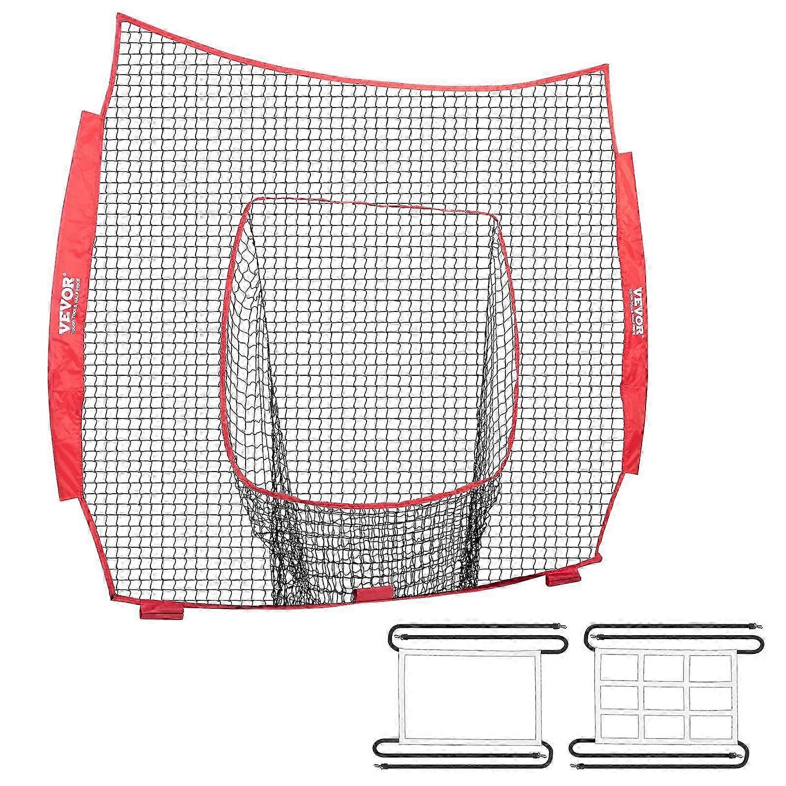 7x7 ft Baseball Softball Practice Net, Baseball Training Net for Hitting 25-26s