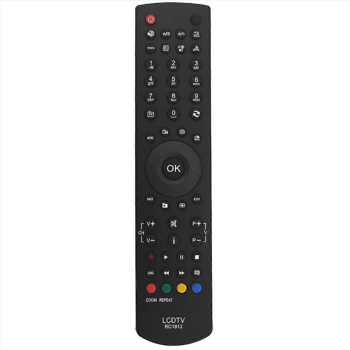 Replace RC1912 Remote Control for Celcus TV 22167FHDDVD P48LED14 DLED32167HD
