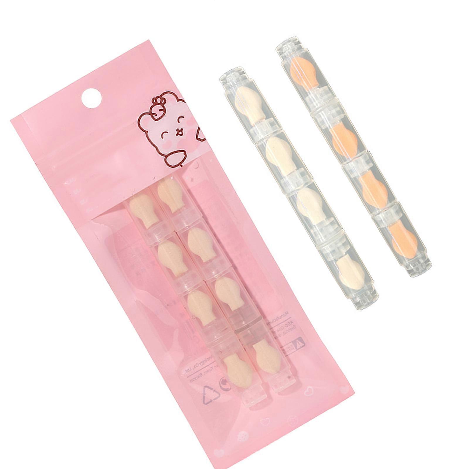 8 Pieces Soft Tipped Disposable Eyeshadow Applicators Smudge Proof Long Lasting Blending Sponges For Comfortable Wear Multicolor