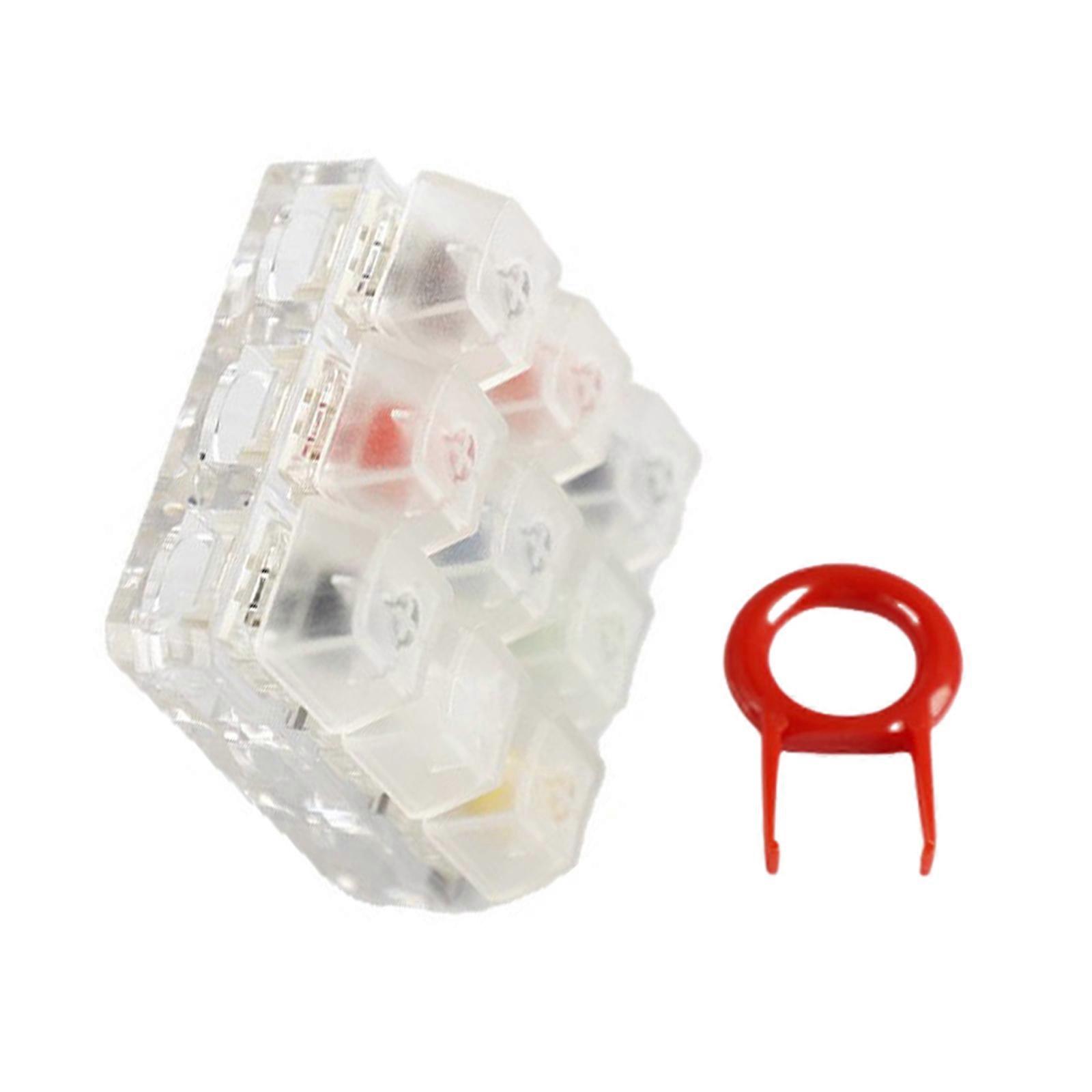 Mechanical Keyboards Switches Testing Tester With 9 Multicolor Keycaps And Visible Axes Mechanism Multicolor