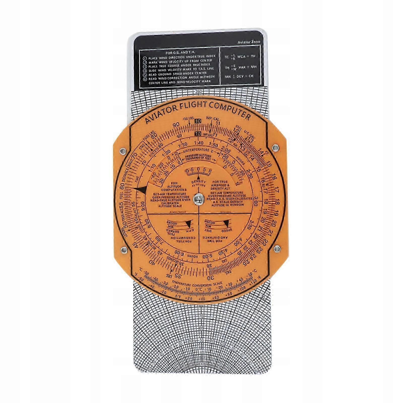 Plotter Aviation Slide Ruler Portable Clear Accurately Measures Flight A