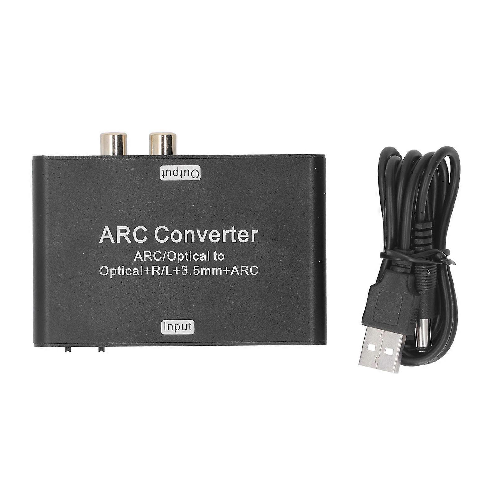 Digital to Analog Audio Converter 192KHZ Optical to RCA 3.5mm Stereo Audio Adapter for Amplifier Speaker TV