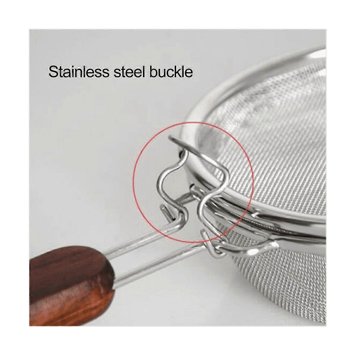 Coffee Filters Wooden Handle Stainless Steel Coffee Roaster Net Fried Bean Roasting Net Home Open Fire Coffee Roaster