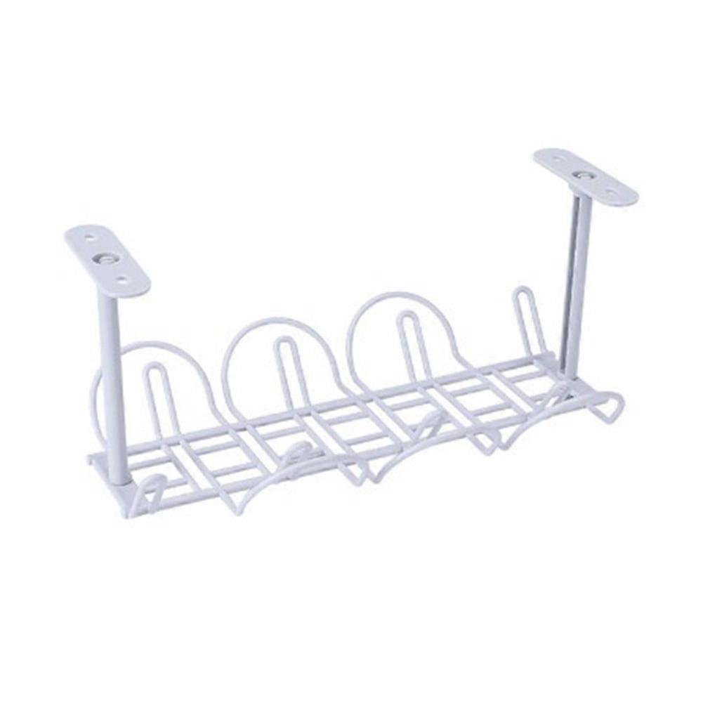 Table Bottom Power Cord Insertion Rack, Compartment Patch Panel Storage Rack, compatible with offices living room wire cord organizer, desk cable