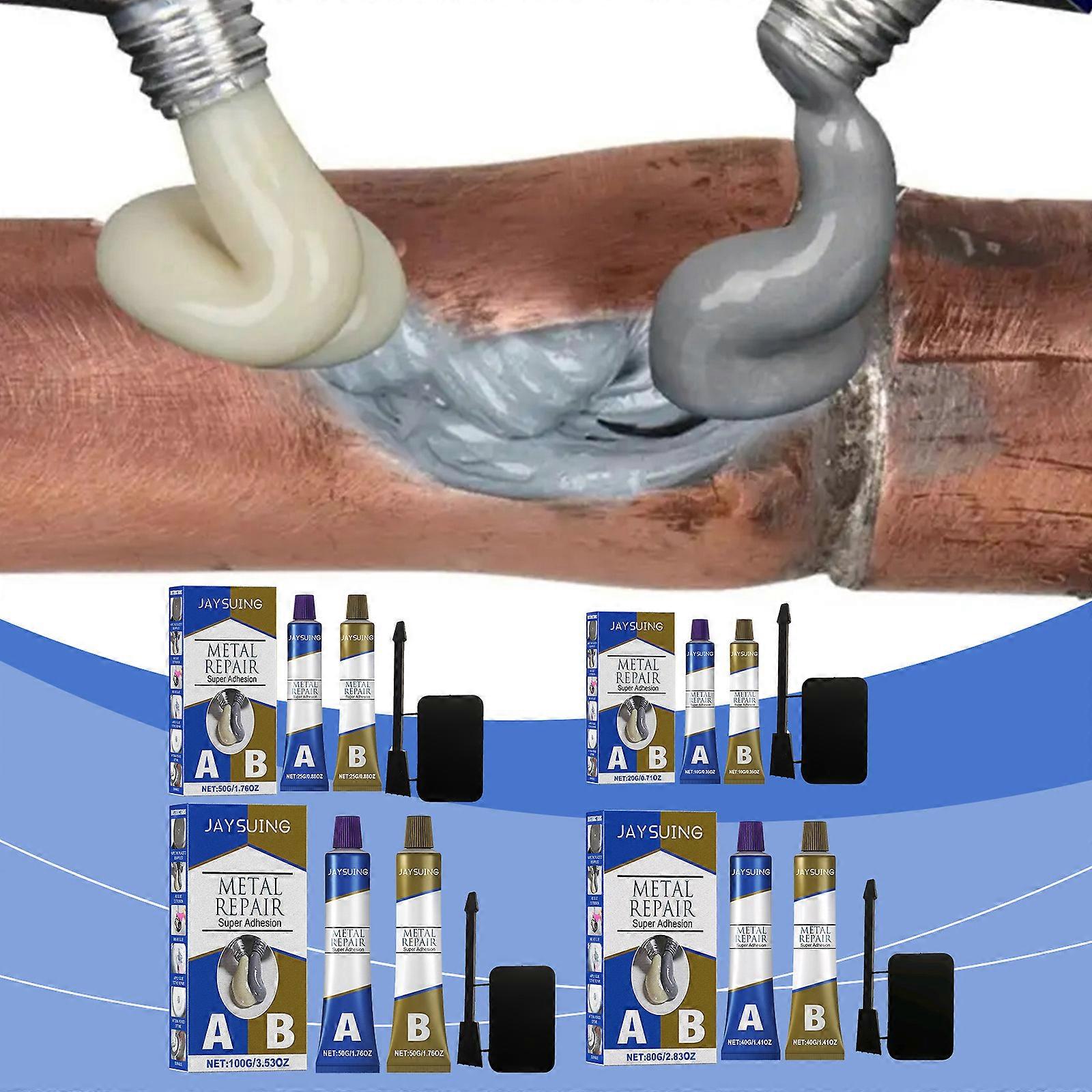 Jaysuing Waterproof Welding Adhesive 50g, Box Cast Iron Sealant Ab Adhesive Anti-Repair Agent For Leak Sealing And Metal Bonding