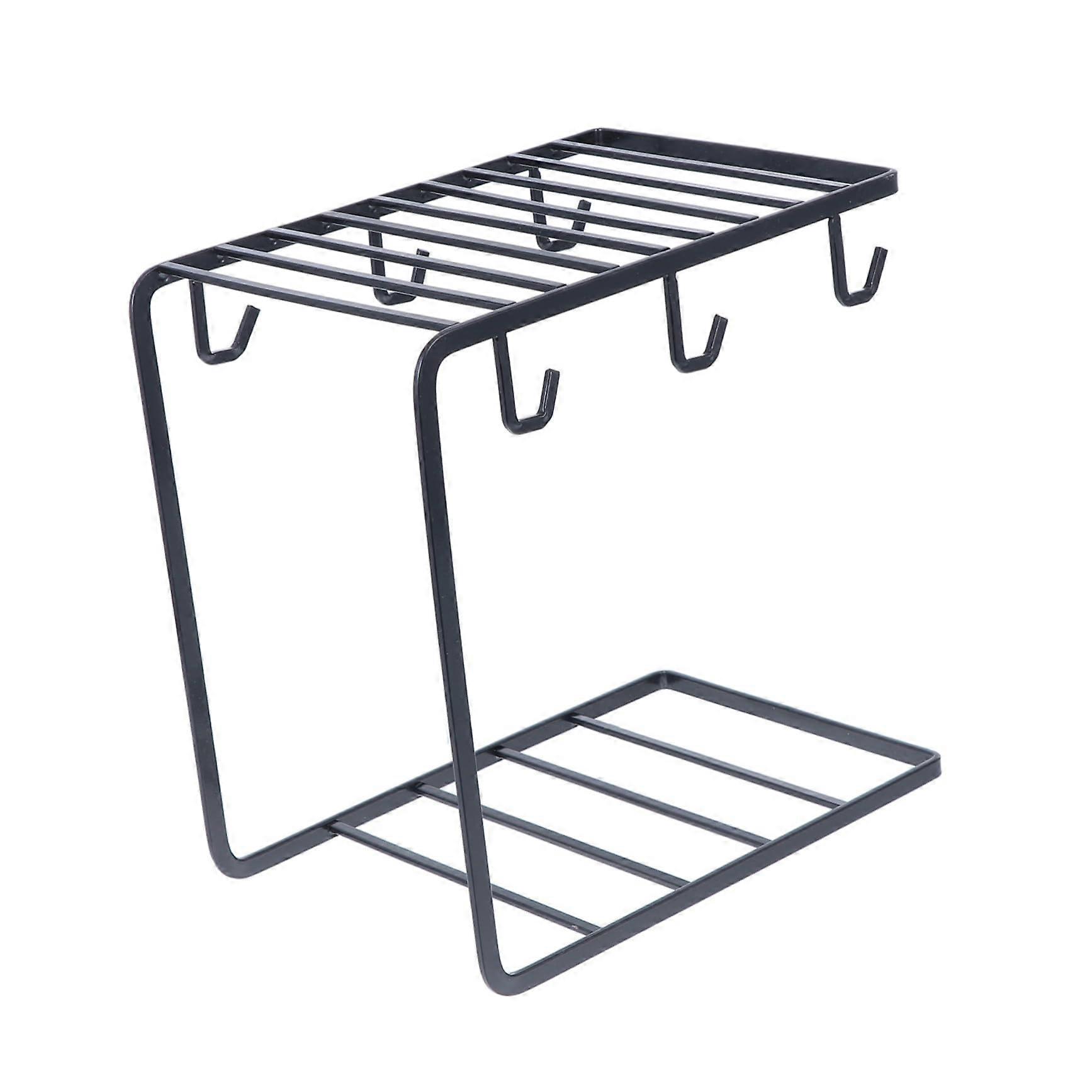 Nordic Style Cup Drainer Rack Iron With Hooks Cup Shelf For Quick Draining And Drying Kitchen And Wine Cabinet Storage