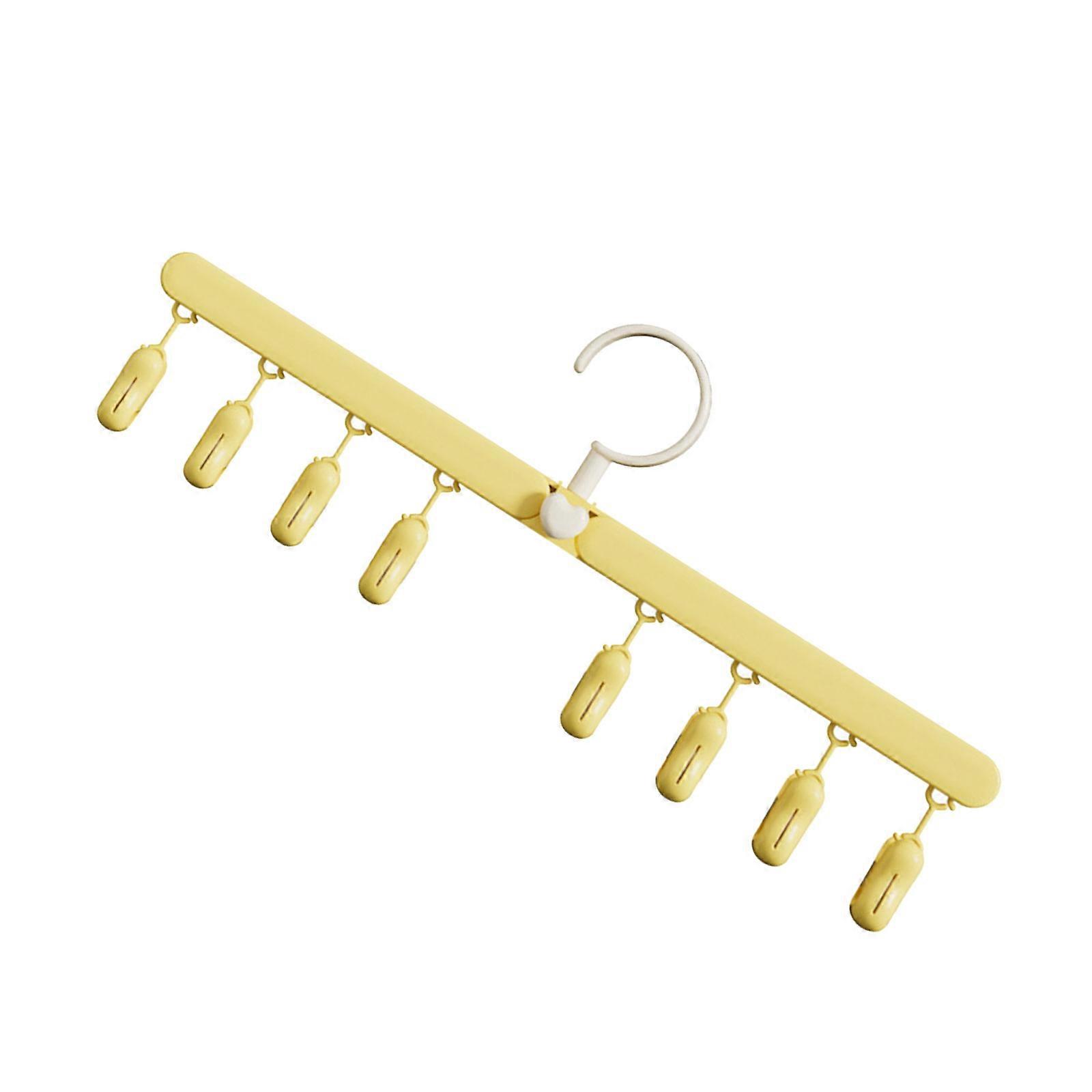 Space Saving Sock Drying Clip For Home Use Foldable Underwear Clothespin Efficient Laundry Organization Tool  Yellow