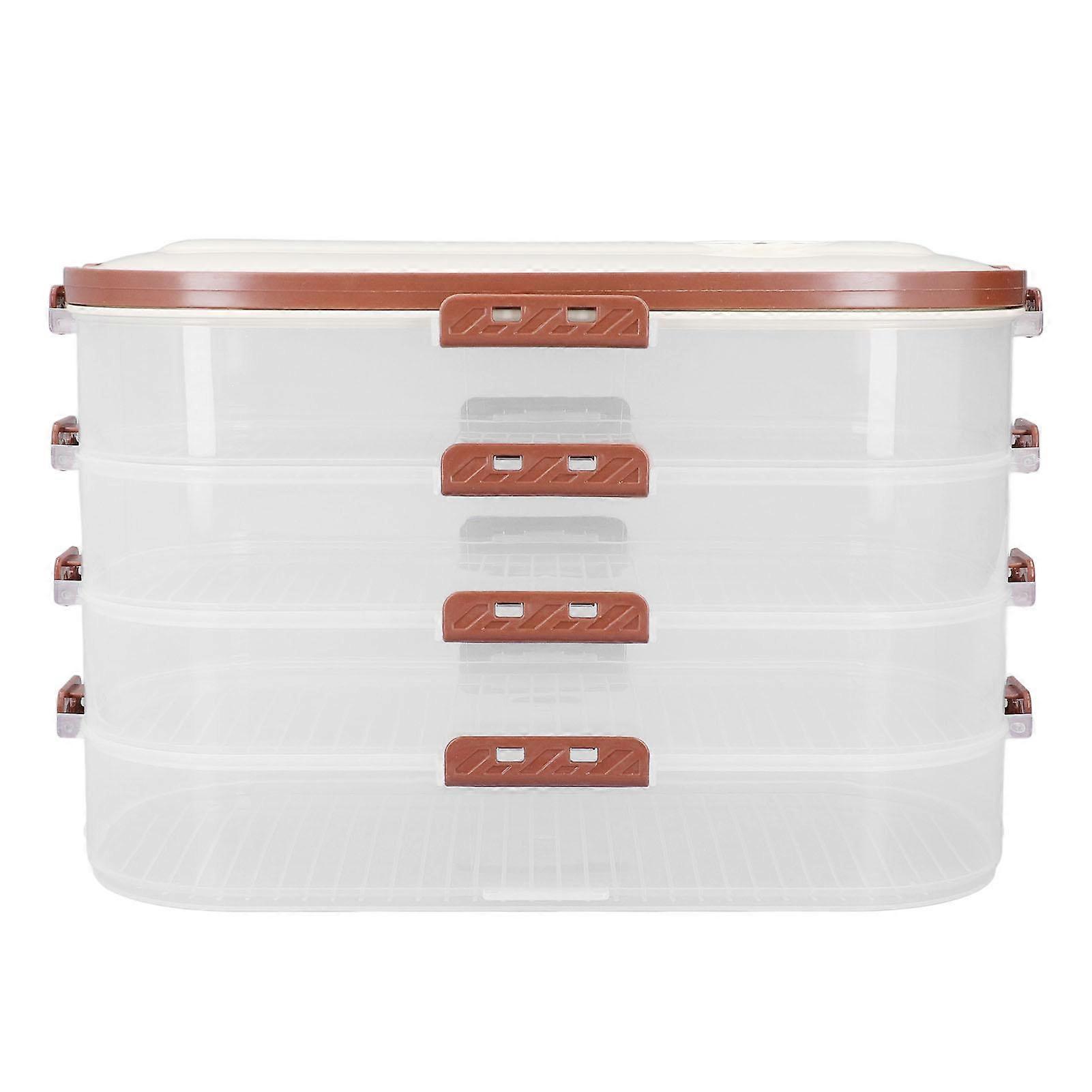 Dumpling Freezer Storage Box Multifunctional 4 Layers Food Grade PP Cookie Storage Container