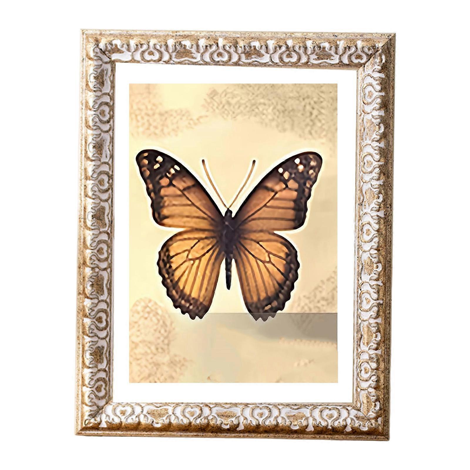 Vintage Picture Frame, Decorative Wall Hanging and Tabletop Display Photo Frame  White 8 inch