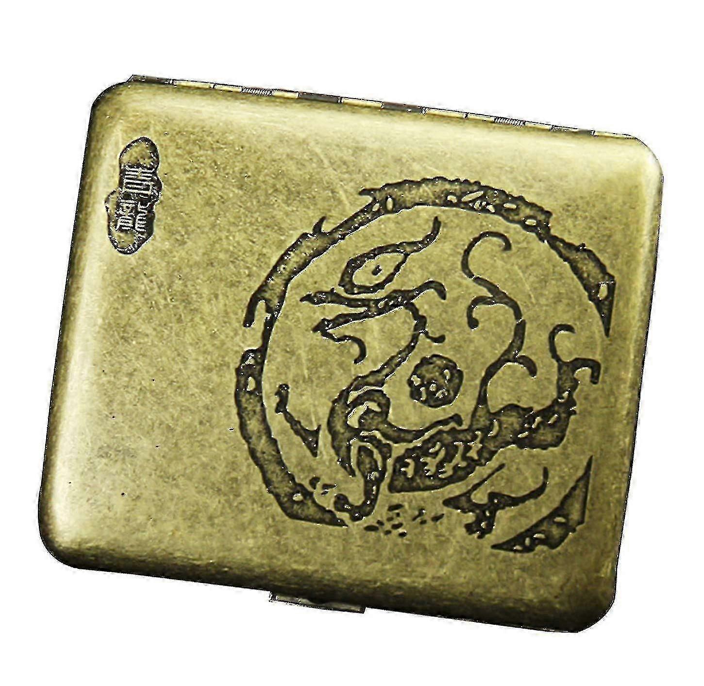 Cigarette Case Holds 20,flower Golden