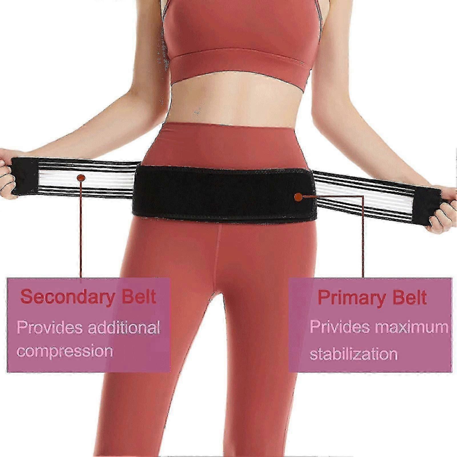 SI Joint Belt for Sciatica Pain Relief, Lower Back Support with Stabilizing Compression Hip Brace