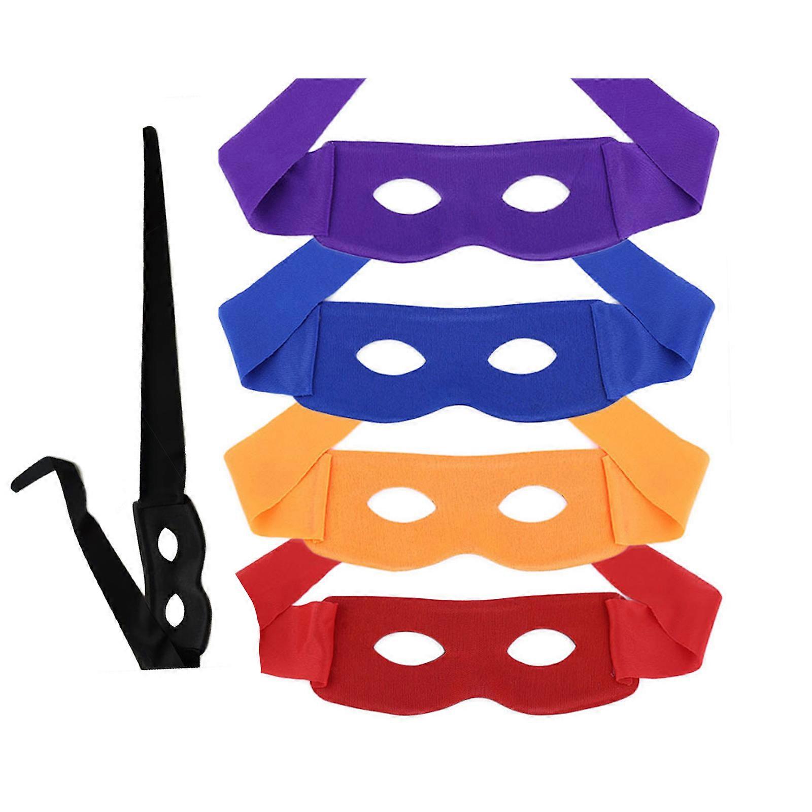 5 Part Dynamic Party Face Coverings Halloween Costume Addition Set Easy To Game Outfits Multicolor