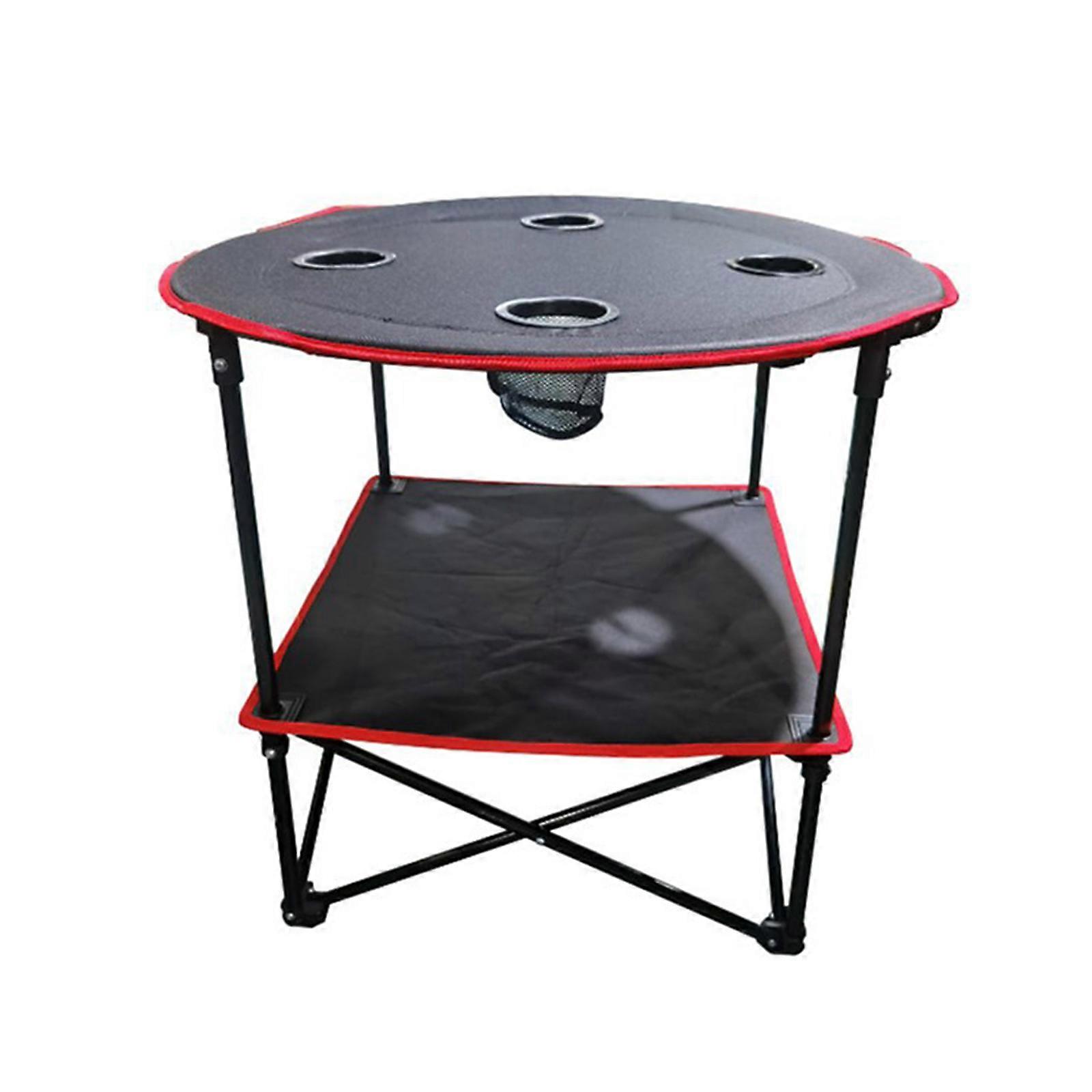 Space Saving Plastic Camp Table Sturdy Base Construction Easy Transport Solution for Picnics Beach Activity Outdoor Use Multicolor