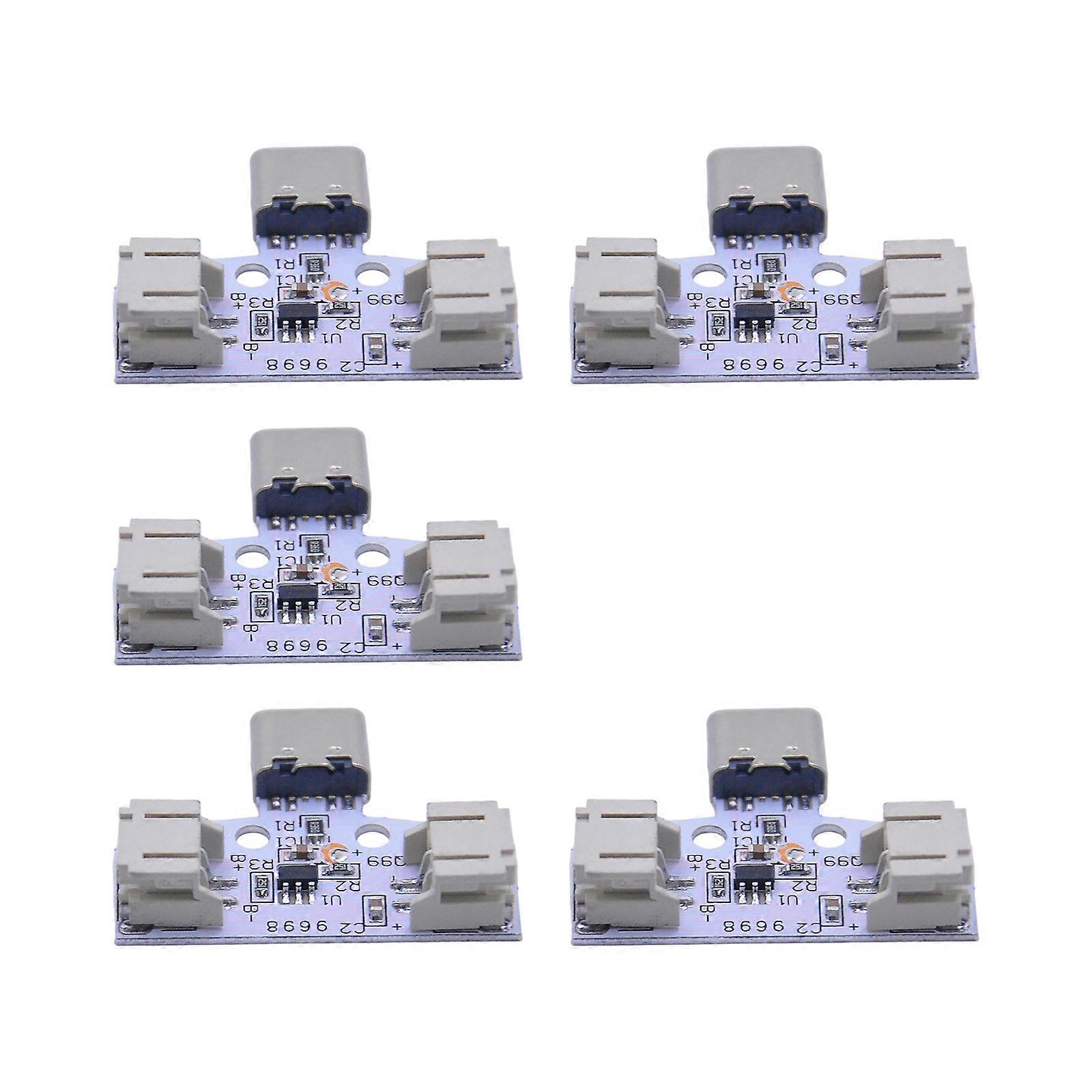 USB Type C Charging Module For 3.7V Li Batteries Integrated Safety Management Charging Board Multicolor