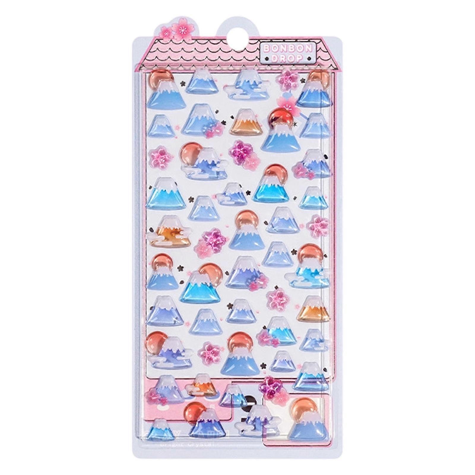Assorted Ramen Sushi Clear Crystal Sticker Removable Strong Adhesion Easy Removal Great For Scrapbooking Water Bottles Multicolor
