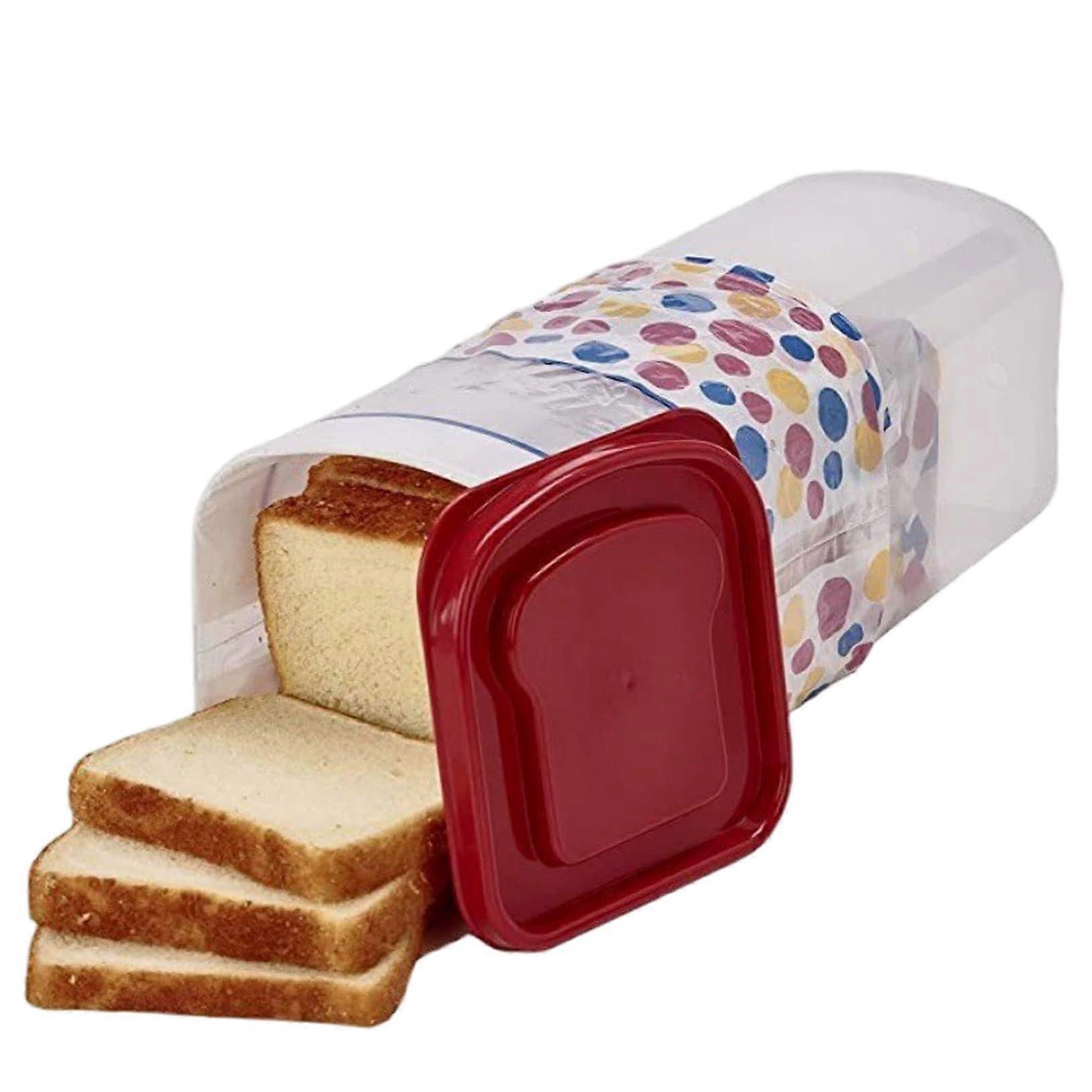 Bread Box Airtight Clear Storage Container with Lid 13.4x5.1in Reusable Sandwich Holder for Kitchen Counter
