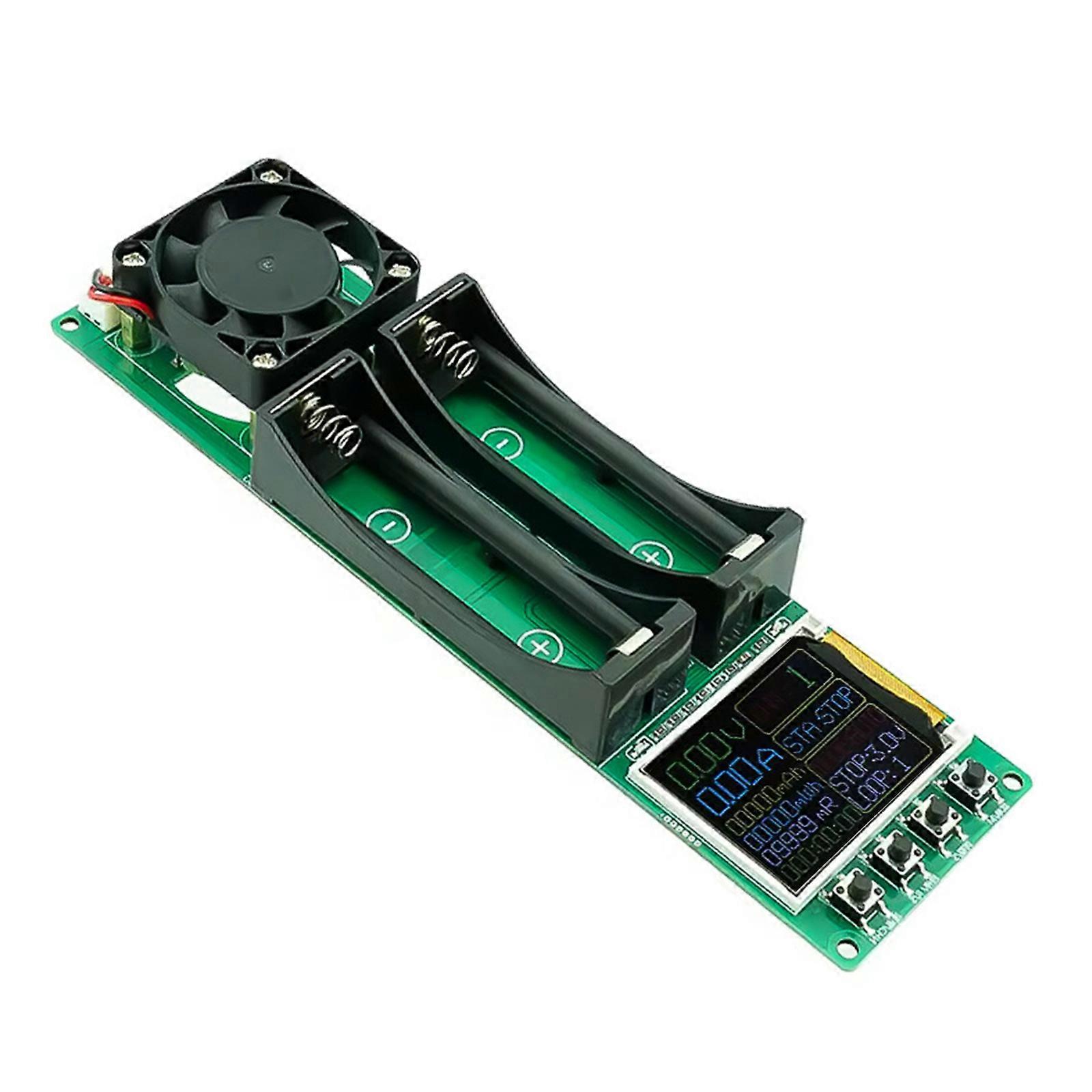 Double Channel Battery Capacity Resistance Tester Independent Charge Discharge Channel 1A Maximumly Charging Current Auto Stop Function Compact