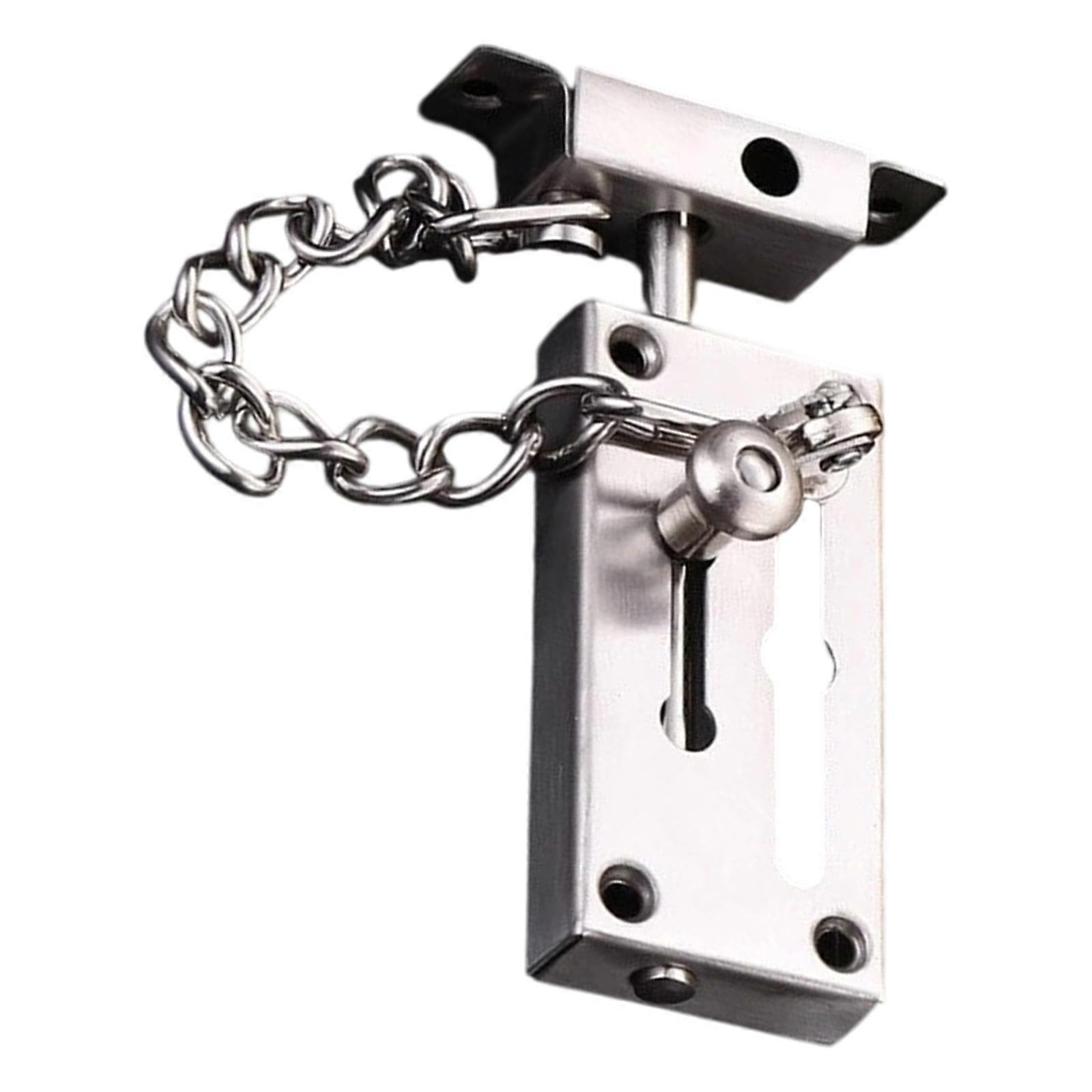 Heavy Type Security Chain Door Lock Rustproofed Door Security Latches Chain for Various Entryways  Brushed