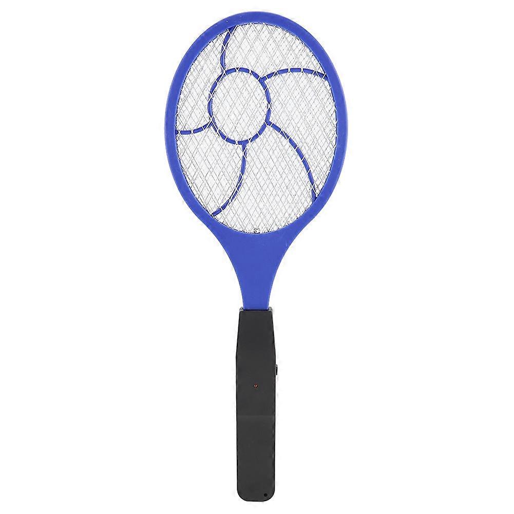 Three layer Electric Fly Mosquito Swatter Bug Zapper Racket Insects Killer (Blue)