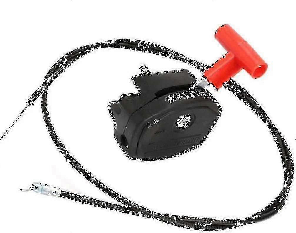 Universal Lawn Mower Throttle & Choke Cable 140cm Black Red Alloy/Plastic Replacement
