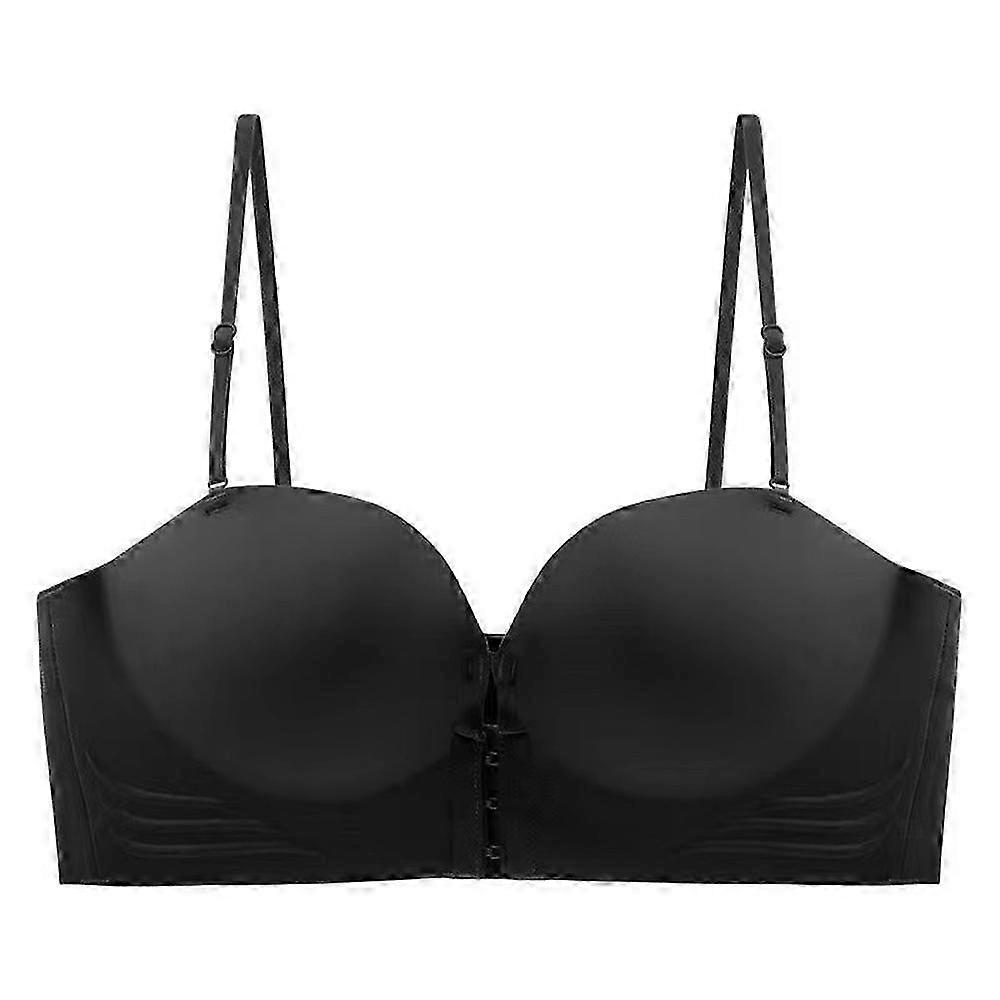 Front Buckle Bra Wireless Detachable Shoulder Strap Thickened for Smaller Breasts