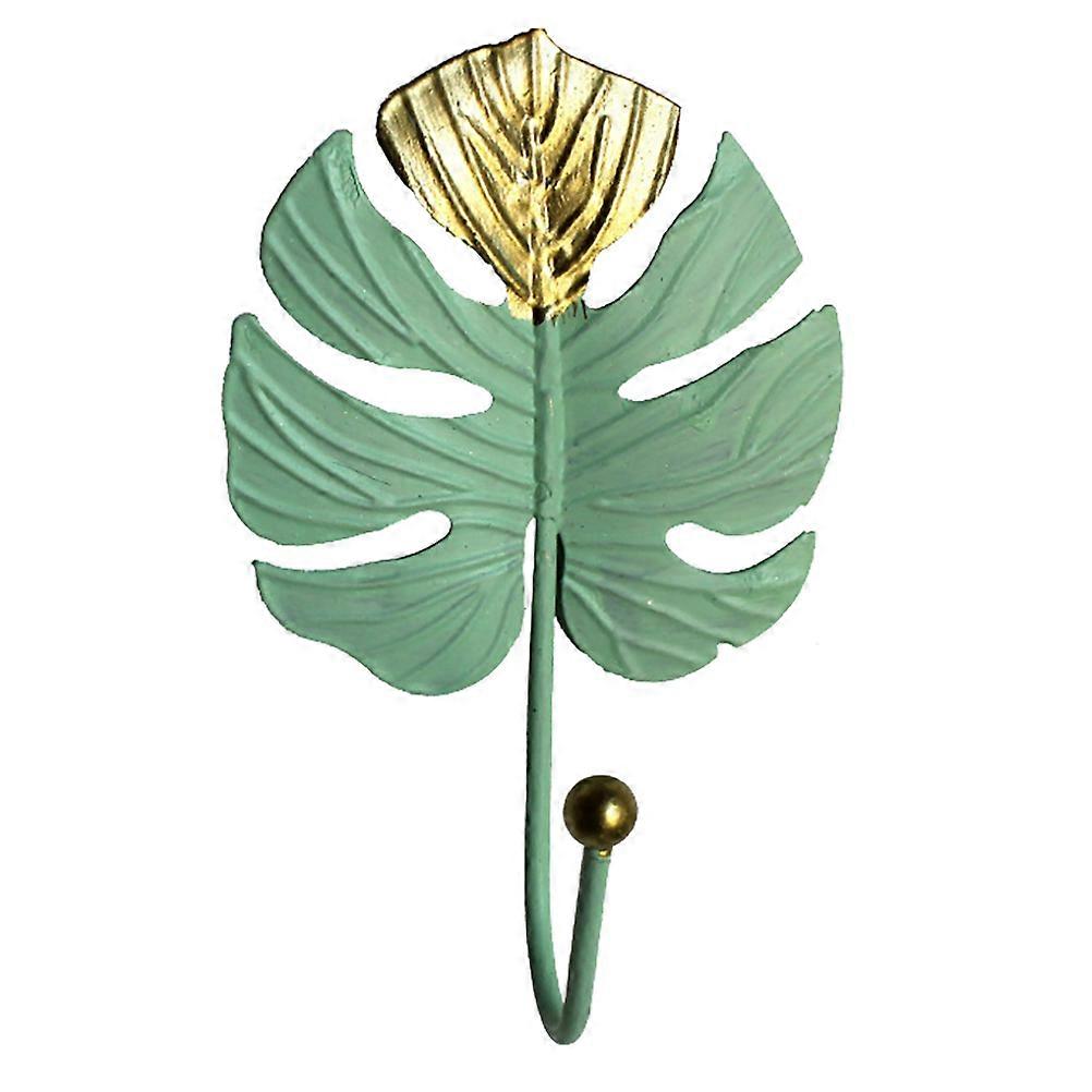 1pc Mini Leaf Shape Hook Wall Hook Clothes Hook Wall Hook for Home (Green)