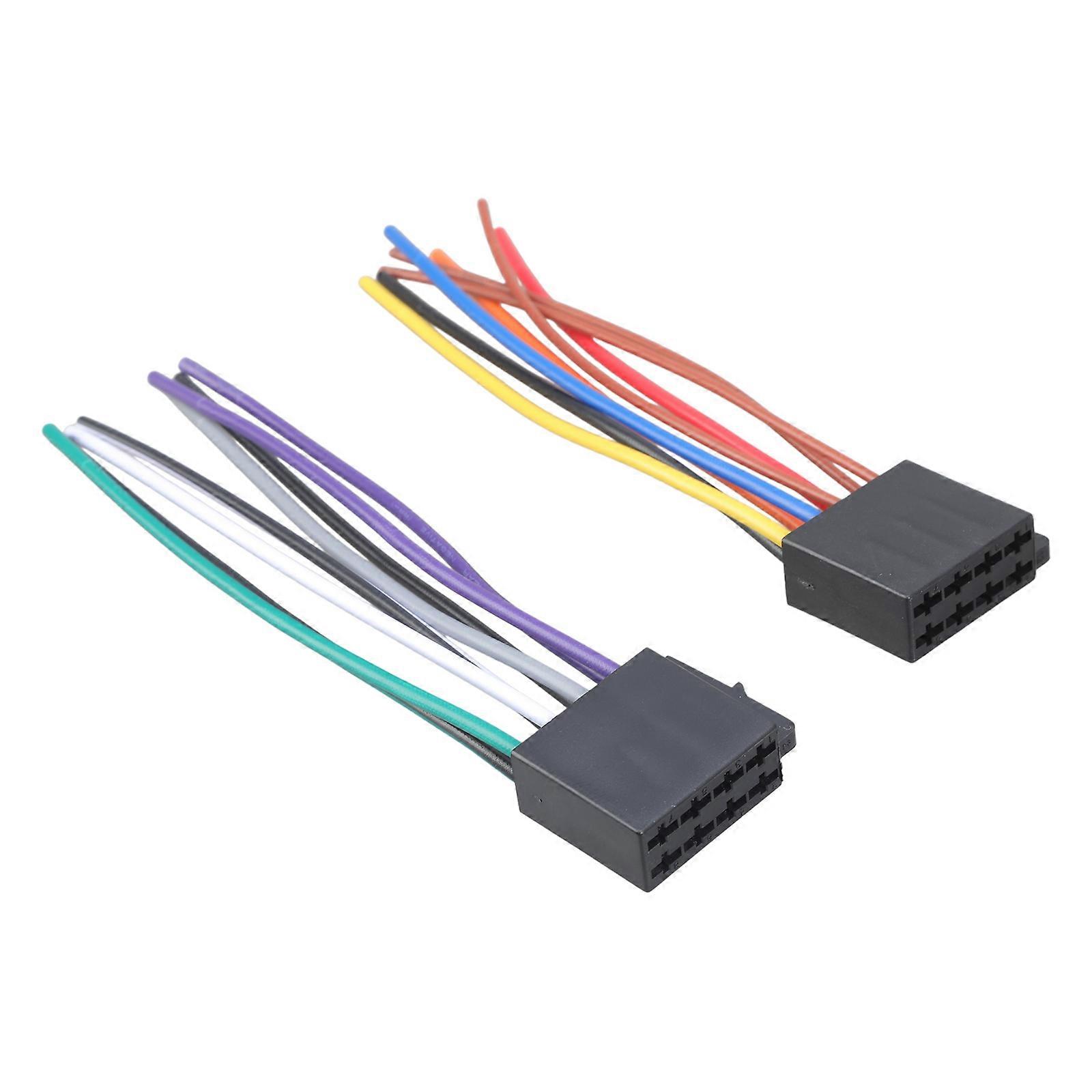 Car Stereo Wiring Wire Harness Adapter Modification Line Connector Cable Universal ISO-Radio Install Plug for A4 A6 A8  Black