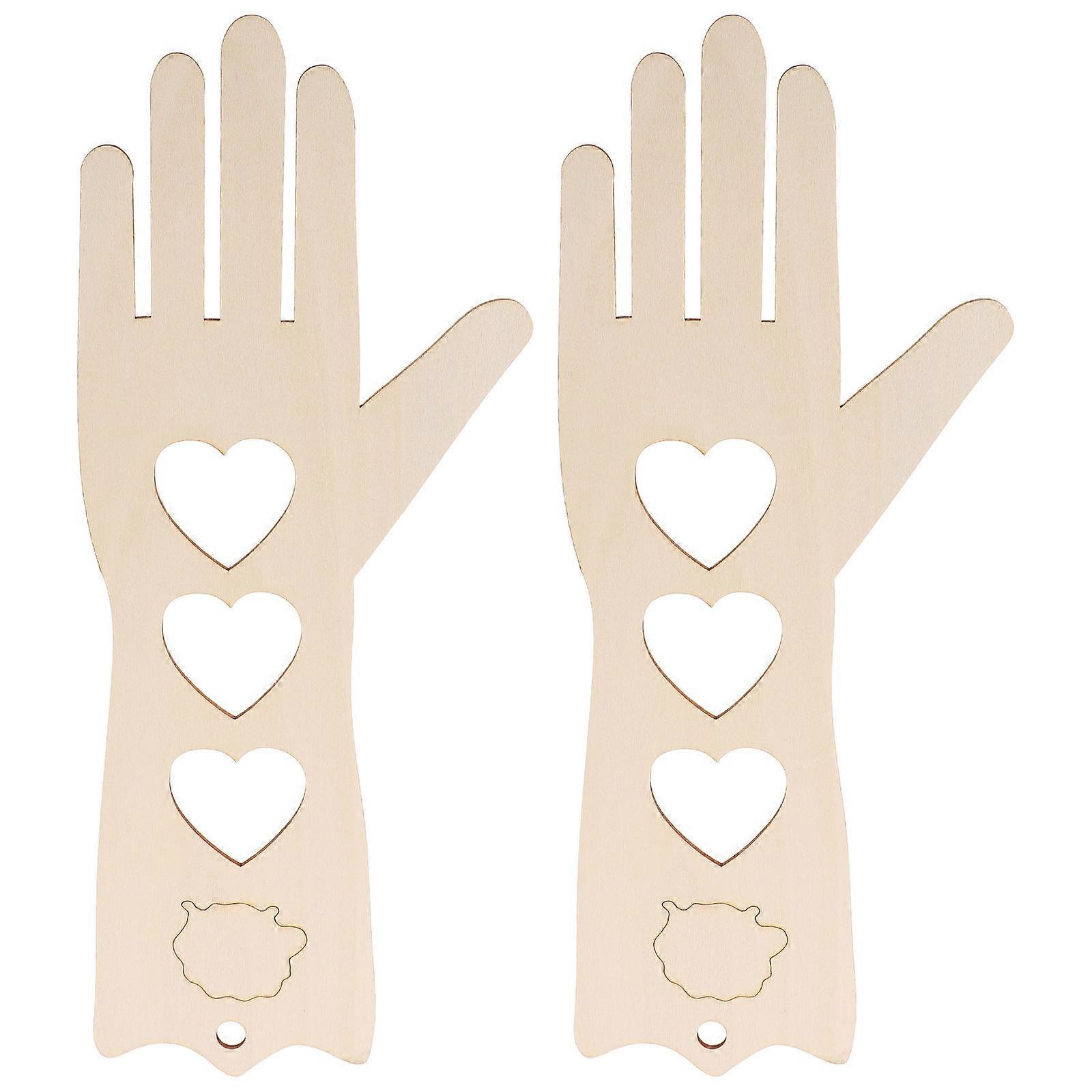 Template for Crochet Sock Wood Mitten Blockers for Knitting Projects 1Pair