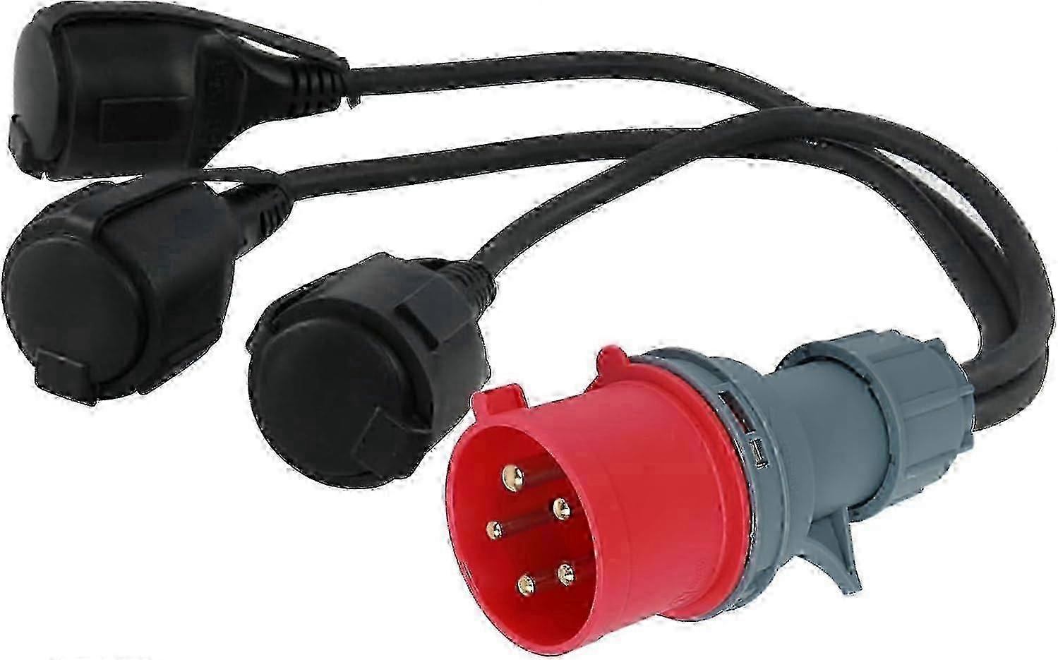 מתאם CEE H05RR-F 400V 16A זכר ל-3 מחברים 230V 3x1.5 מ"מ קופסת חלוקת חשמל