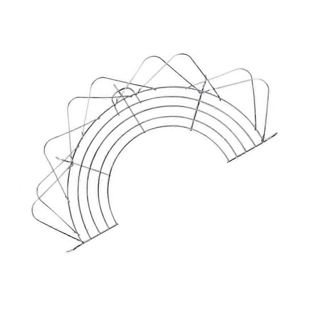 Foldable Stainless Rack Semicircle for Home Users 34cm Silver Thermal Insulation and Steaming 2Pcs