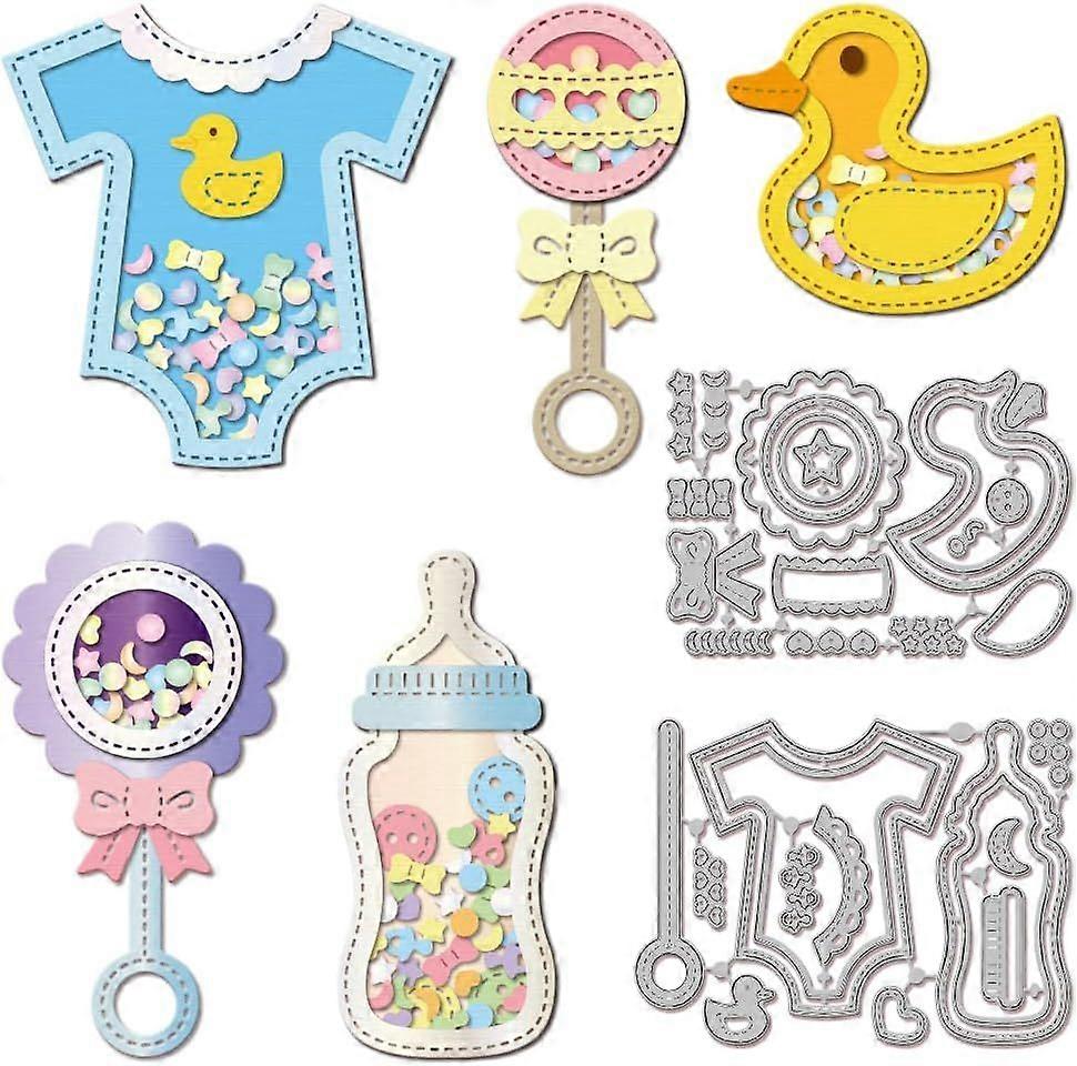 Infant Cloth Shaker Cutting Dies for Card Making Duck Shaker Cut Die for DIY Scrapbooking Journal Embossing Paper Craft Decor