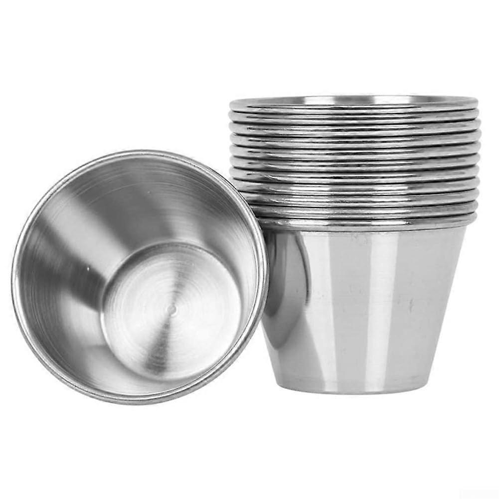 Stainless Steel Dipping Sauce Containers 12Pack, Assorted Sizes for Condiments