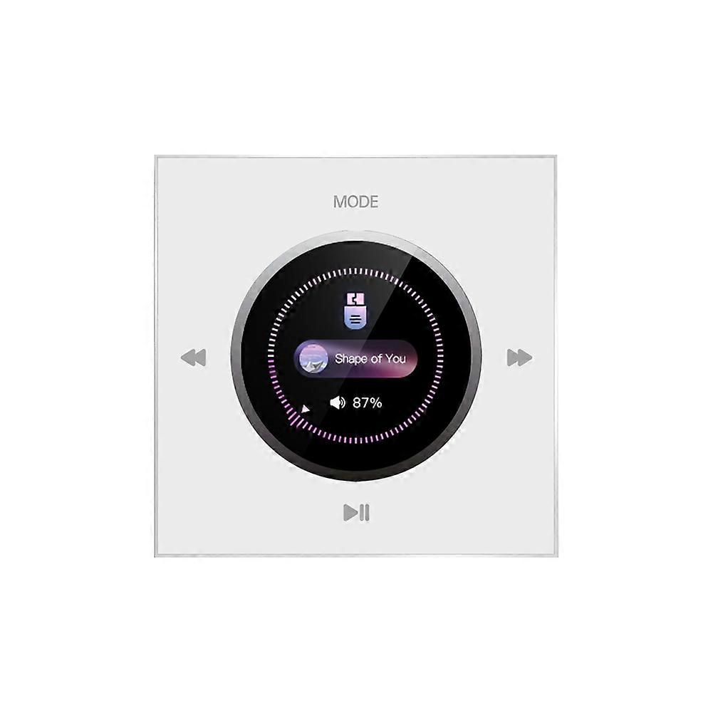 Wall Mounted Bluetooth Audio Control Panel 86 Ceiling Speakers for Home Background Music System White
