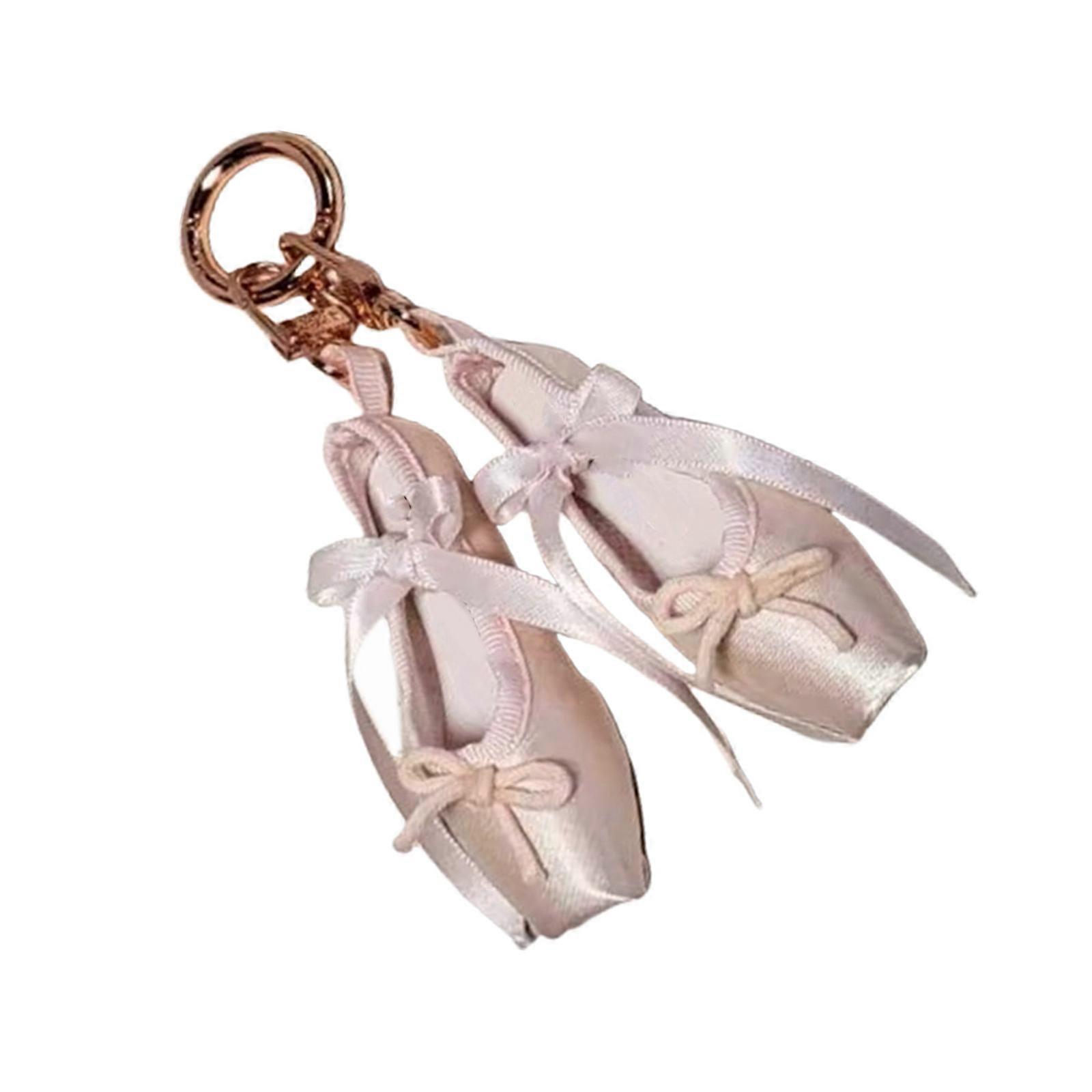 Unique Keyring Simple Ballet Shoes Bag Charm Eelgant Keyring Bows Bag Ornament Keychain Pendant for Everyday Use Multicolor