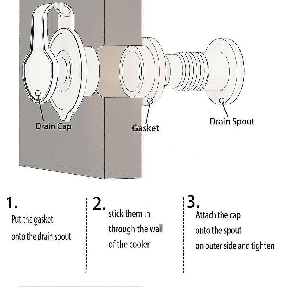 2 Pack Cooler Drain Plug Replacement for Coleman Coolers,Shaft Length Cooler Drain Plug