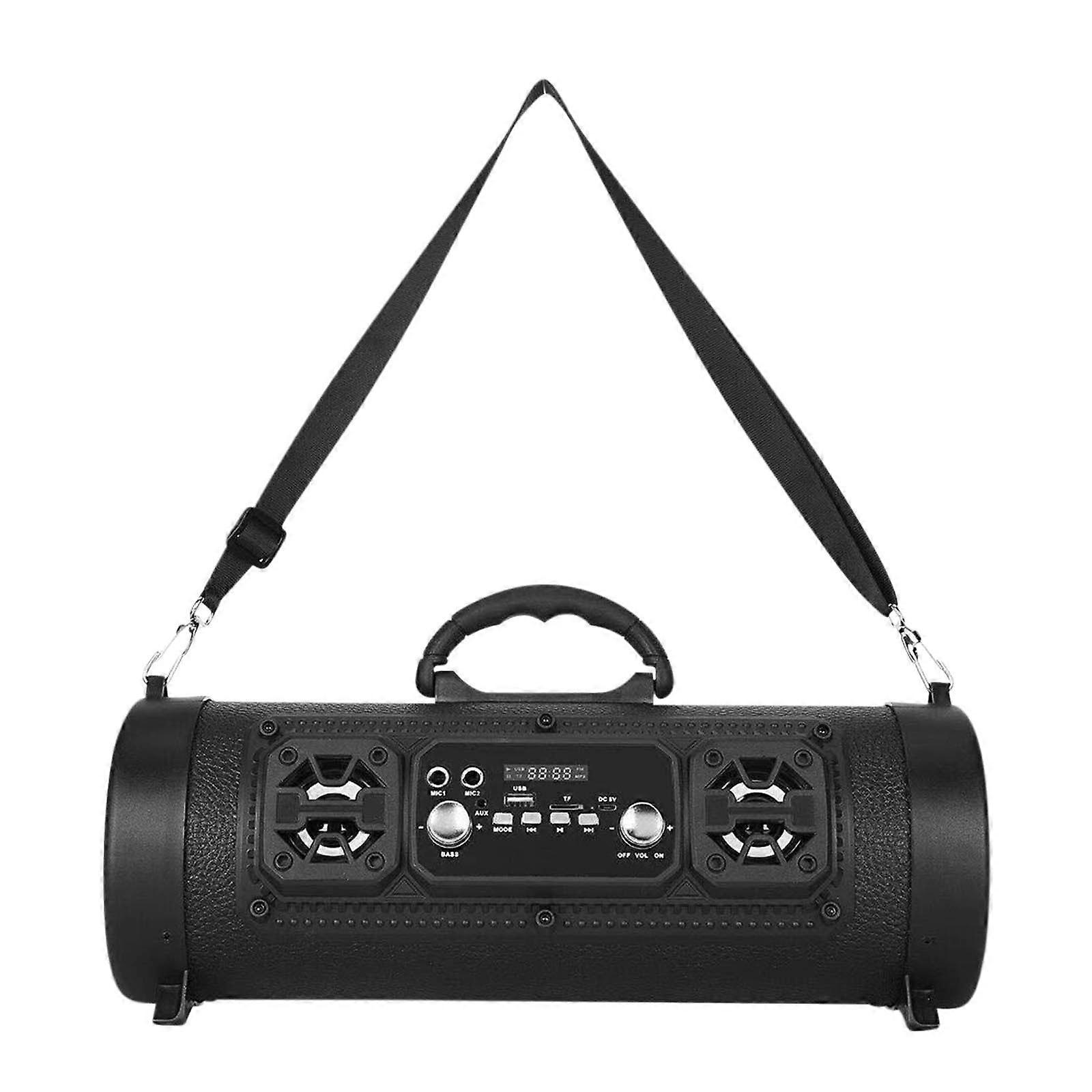 VALSEEL 15W Bluetooth Speaker with Subwoofer, LED Light, FM Radio, Portable Outdoor Speaker compatible with Microphone & Card