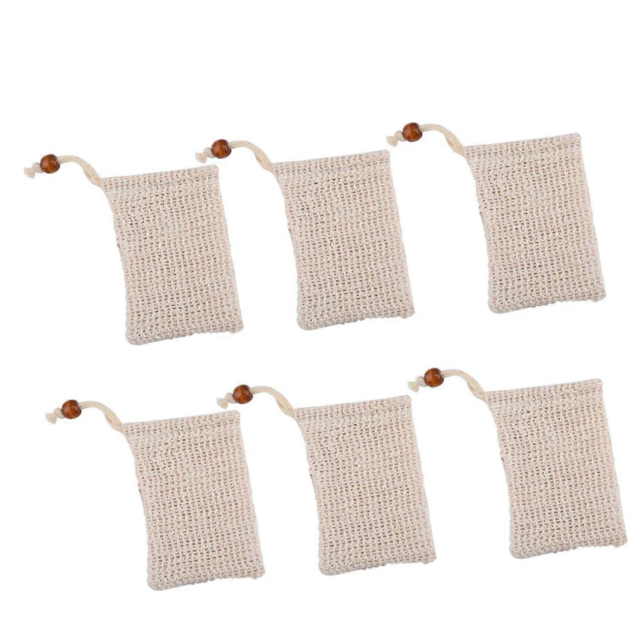 6pcs Soap Saver Bag with Foaming Mesh for Gentle Exfoliation and Quick Dry Hanging Shower Use