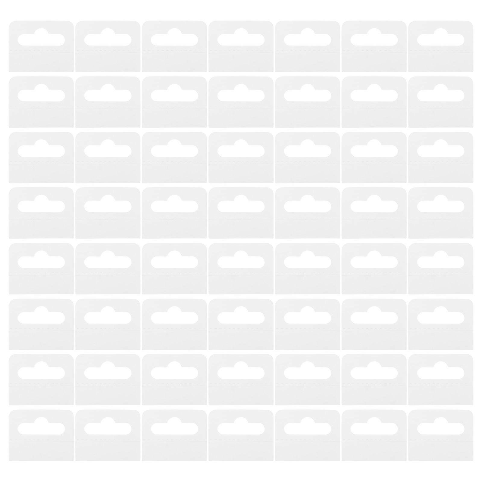 100pcs Portable Retail Display Hooks Clear Sticky Tabs Self Adhesive Hanging Tabs