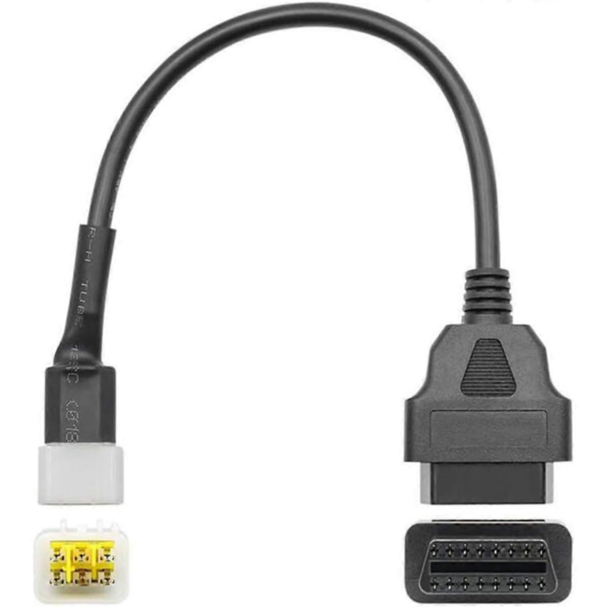 Motorcycle OBD2 Adapter 6 Pin to 16 Pin Diagnostic Cable for Benelli ECU Scanner