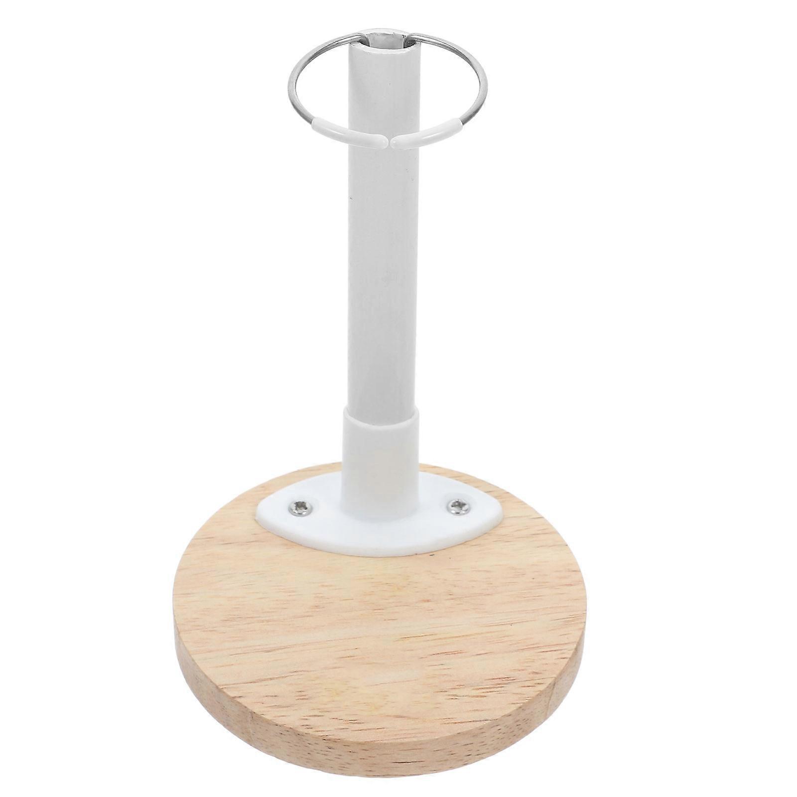 White Wooden Doll Display Stand for Showing 2Pcs Durable Rack