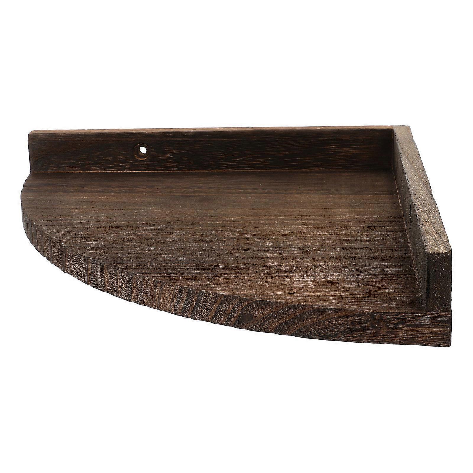 Wooden Floating Wall Shelf for Home Use Coffee Corner Storage Rack