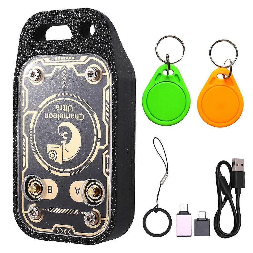 Chameleon Ultra Plus RFID Smart Card Emulator Smart Chip Reader IC ID Card Decode Reset+Automatic Polling+2XUID Keychain