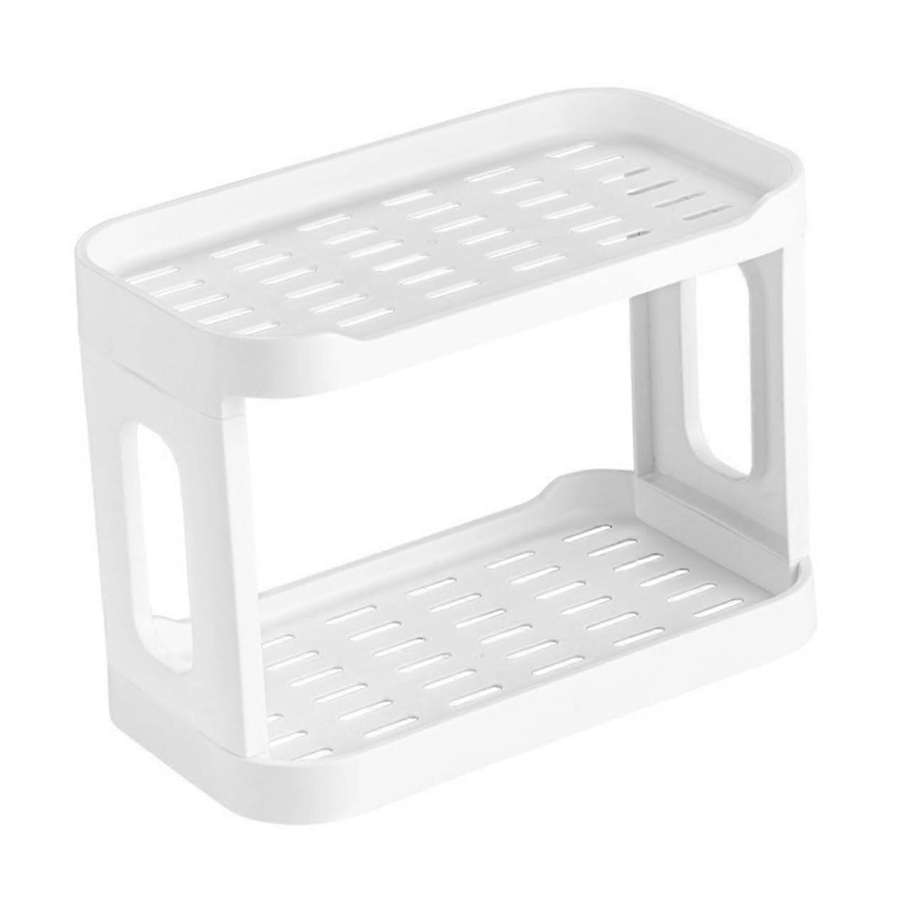 Makeup Organizer with Detachable Double Layer Bathroom Storage Rack for Vanity and Countertop