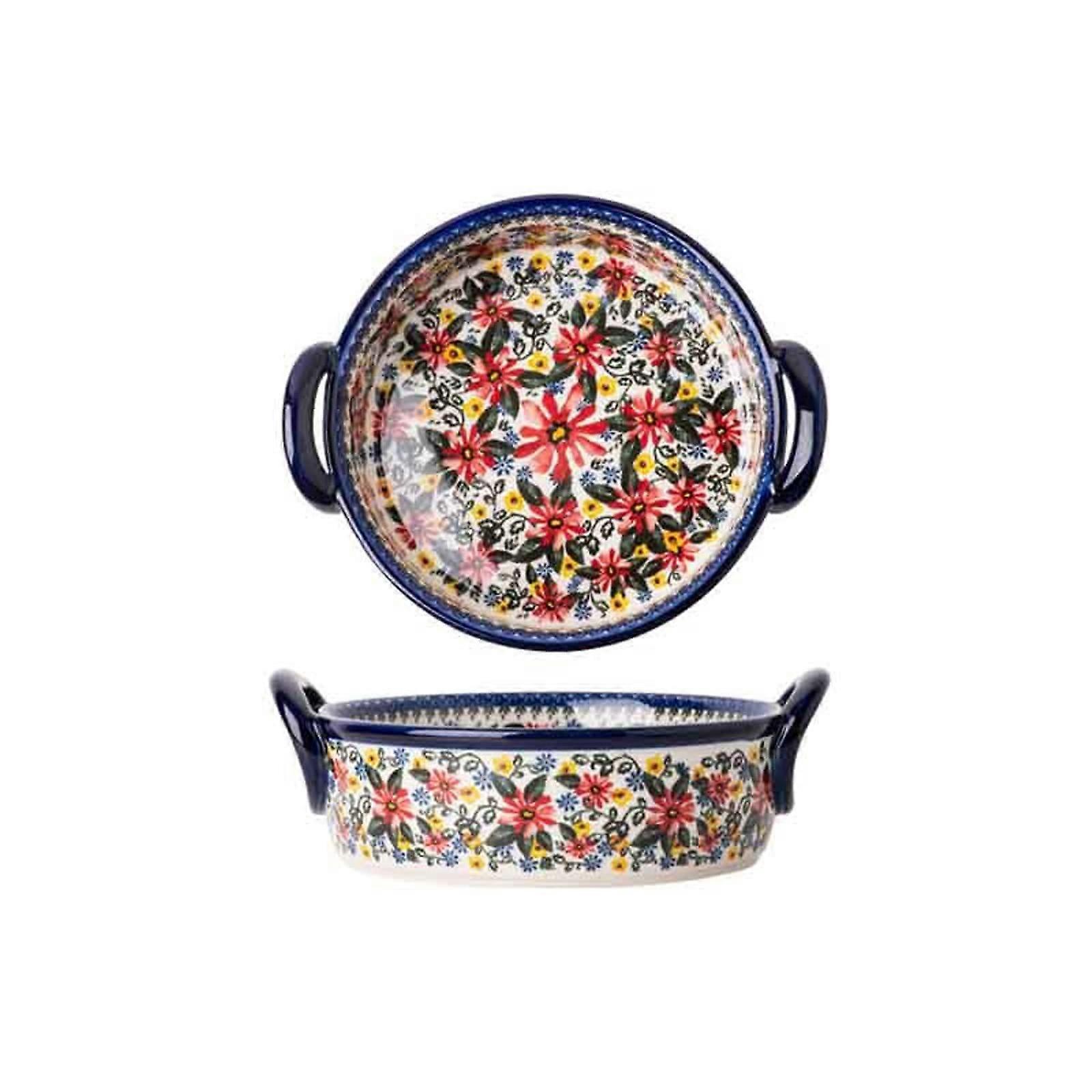 Ceramic Bakeware Set with Dual Handles, Oven Safe Baking Dish for Versatile Cooking, 2 Pcs