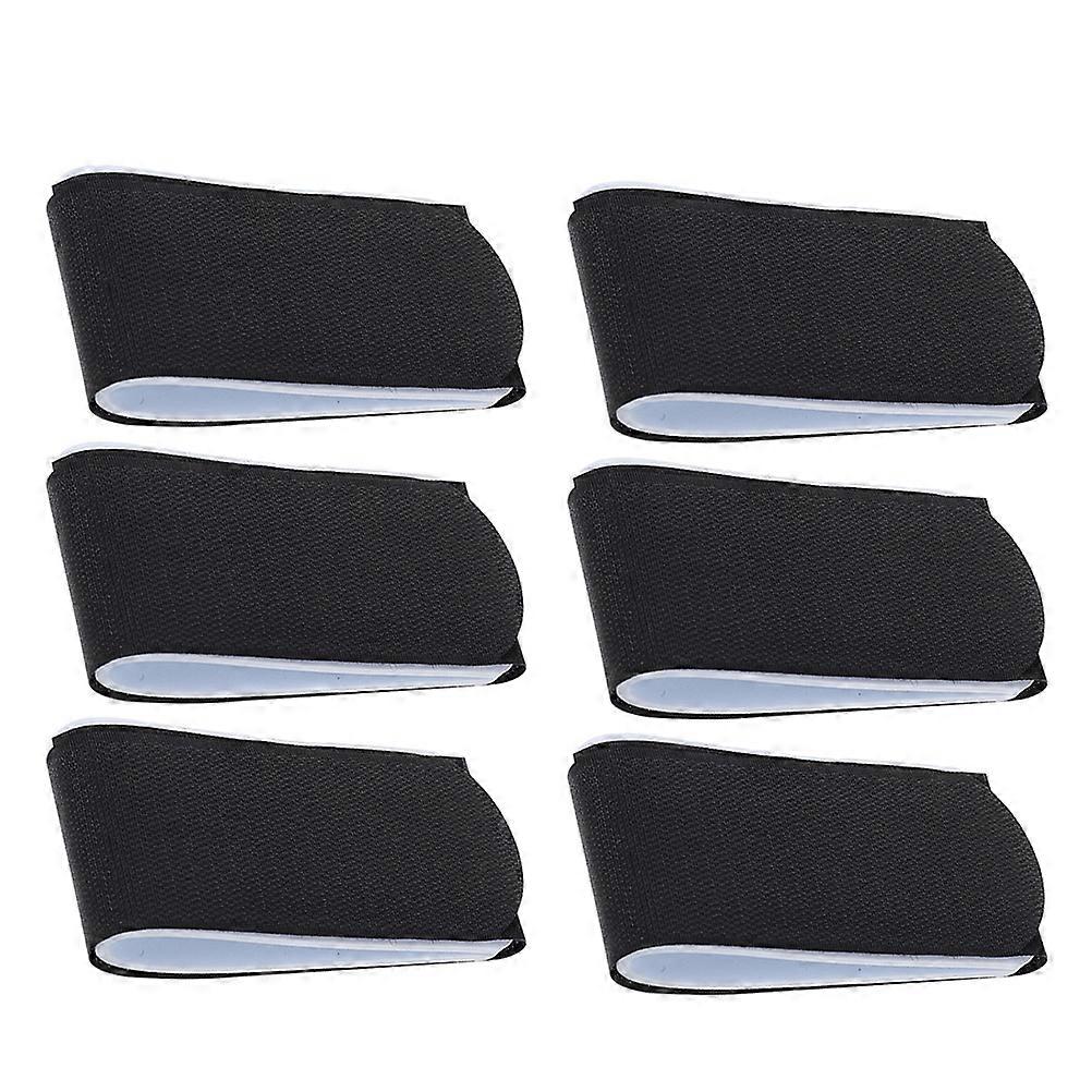 Skiing Board Bindings Snowboard Strap for Fixing 6Pcs Nylon Black