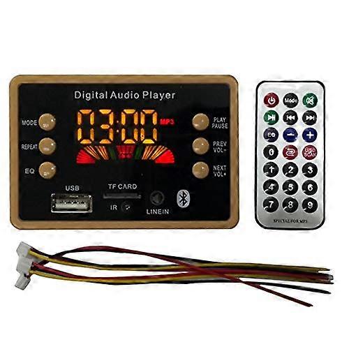 Bluetooth MP3 Player Module 12V Car Audio Decoder Board with USB TF Card Playback and FM Radio Ref: 7704