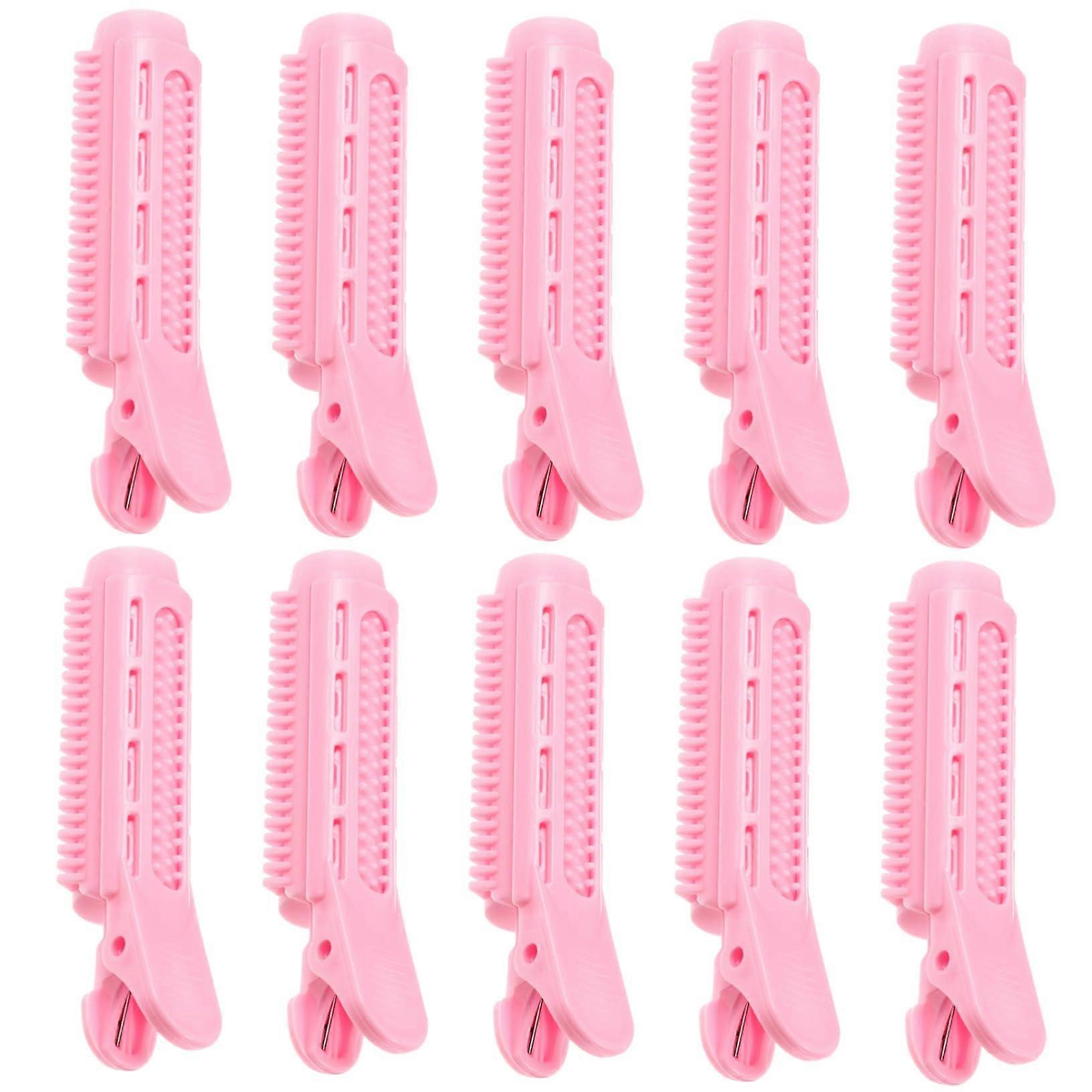 10pcs Hair Roller Clips for Bangs and Roots, ABS Curlers for Easy Volume Boost and Secure Hold