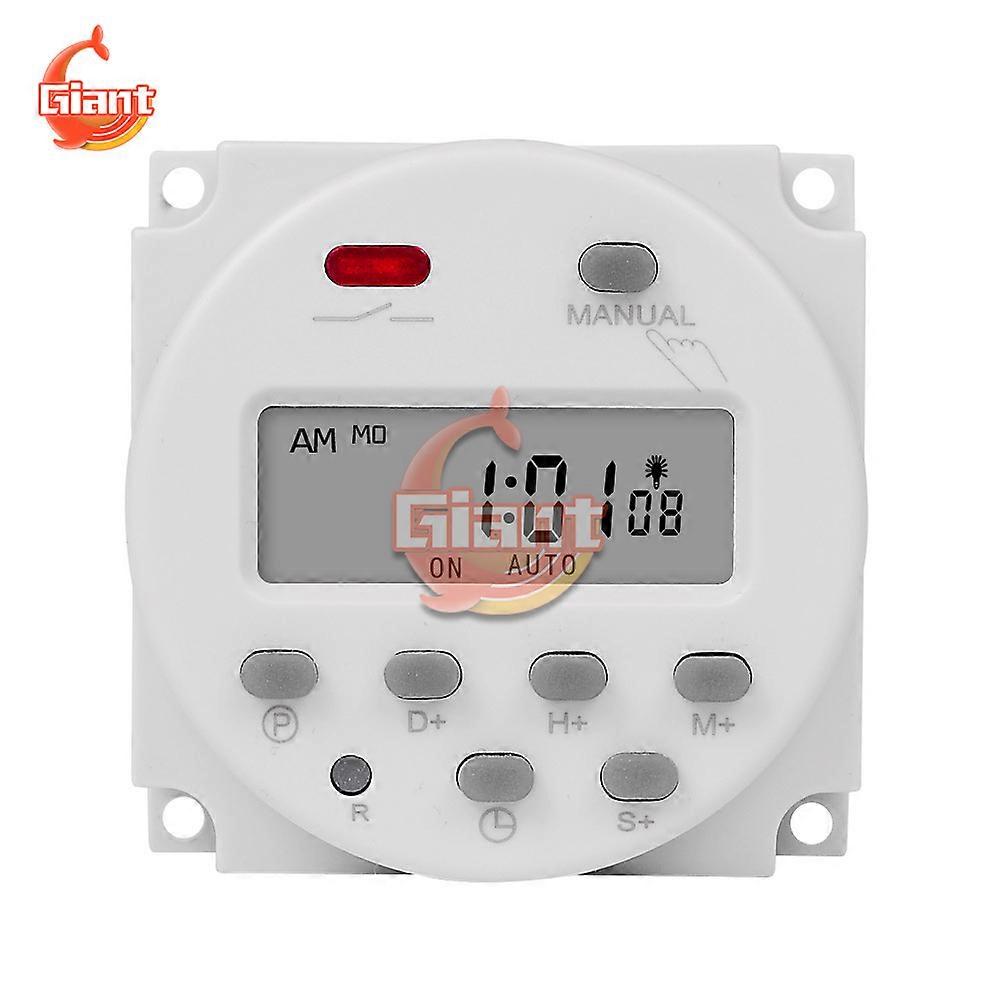1 Second Interval 12V 24V 110V 220V Digital LCD Timer Switch 7 Days Weekly Programmable Time Relay Programmer CN101S